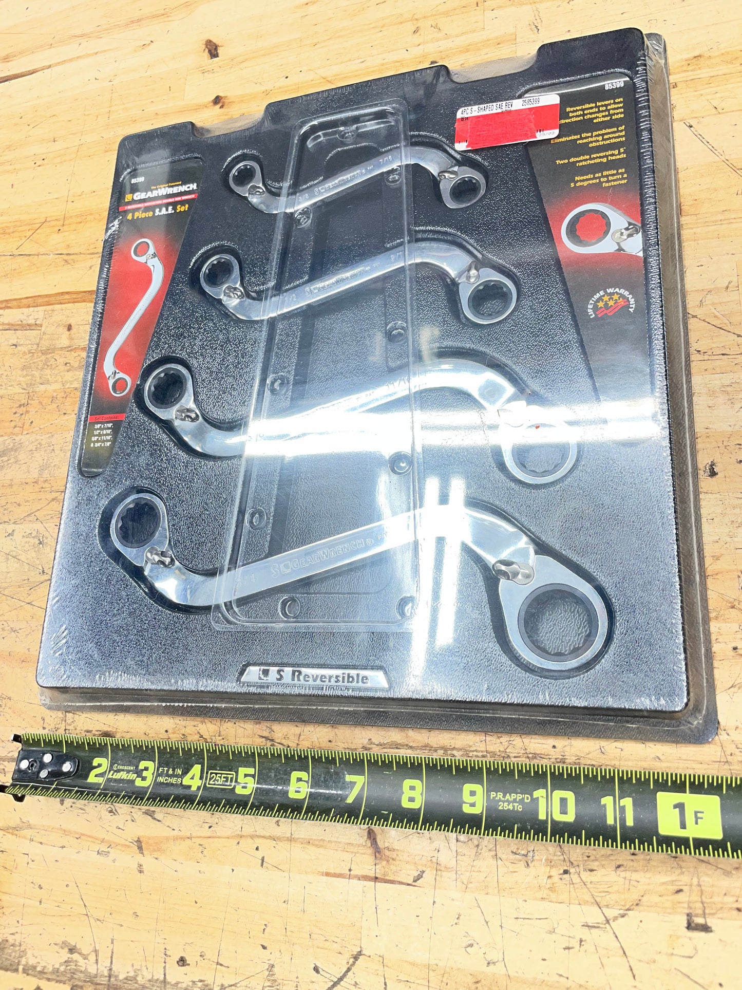 Gearwrench SAE Obstruction “S” Ratcheting Wrench Set NIB 85399