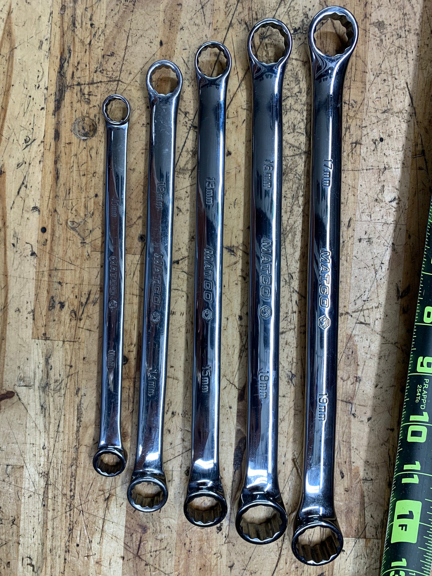 Matco Metric Offset Box Wrench Tray Set 5pc USA SRBLM5T