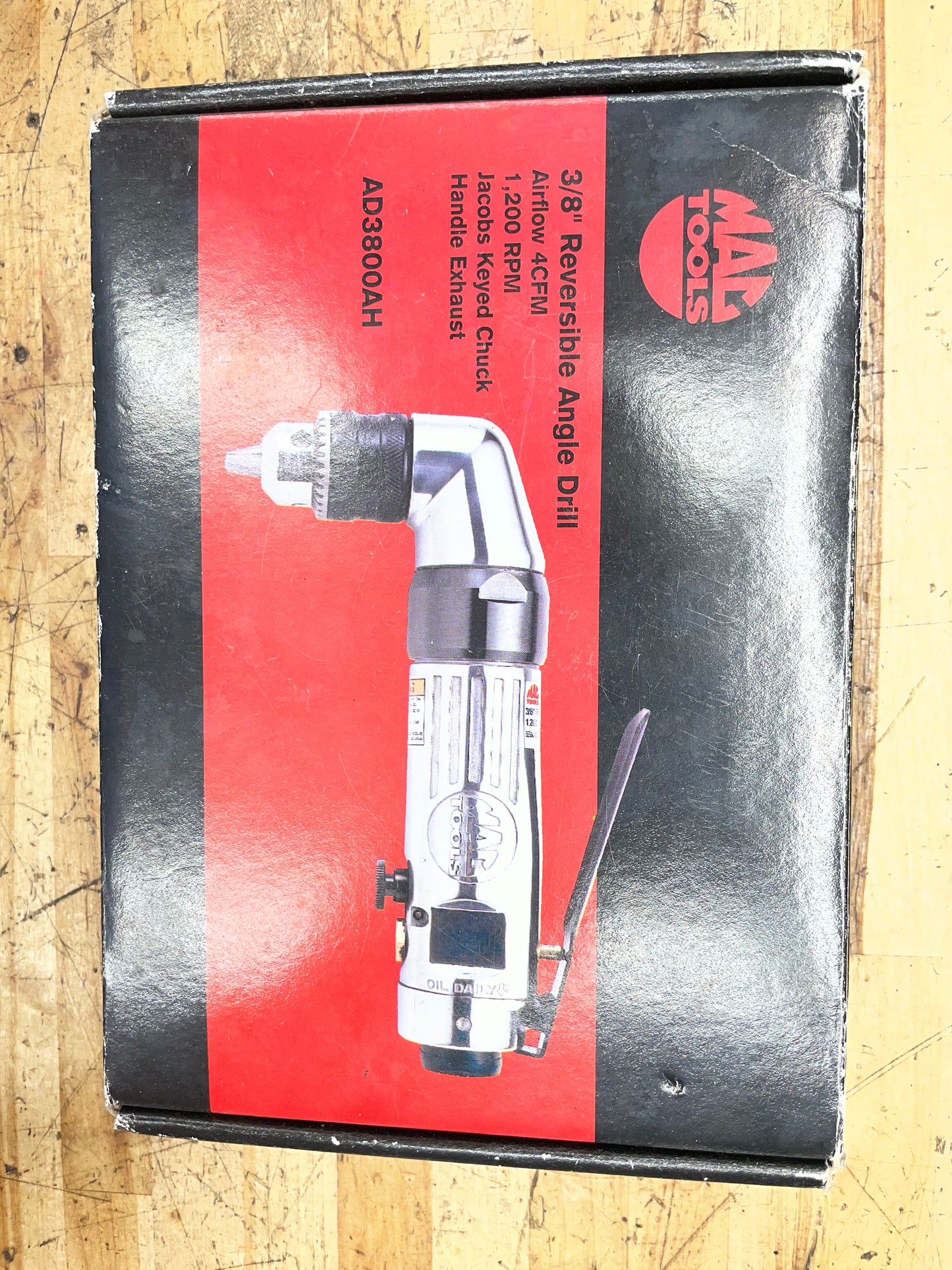 Mac Tools Right Angle Air Drill 3/8” BRAND NEW AD3800AH