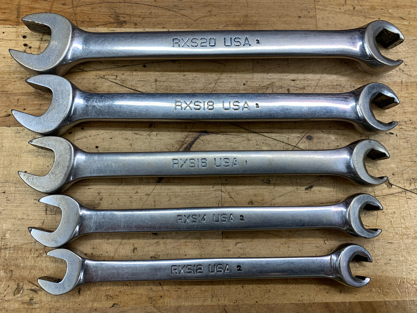 Snap On SAE Flare/Open wrench set 5pc RXFS605B