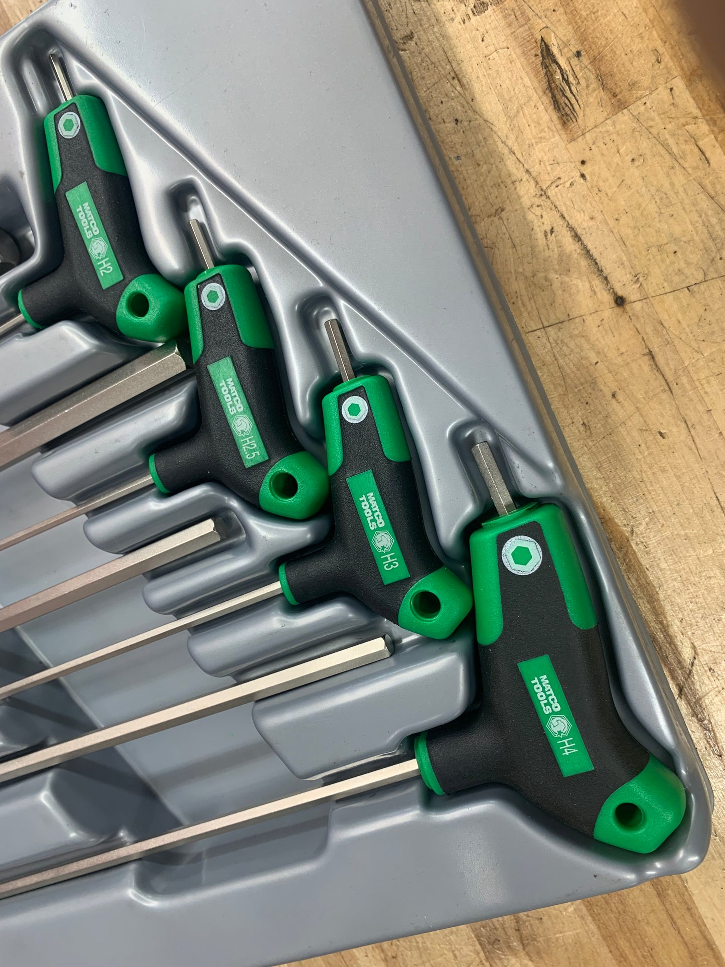Matco eight piece metric hex T handle tray set.  STXM8
