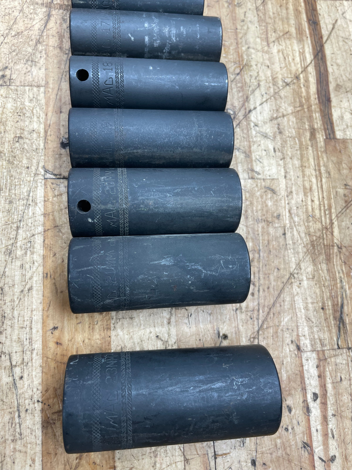 Mac Tools 3/8” Metric Impact Deep Socket Set 13pc 10-23mm SXDPGM146BR*