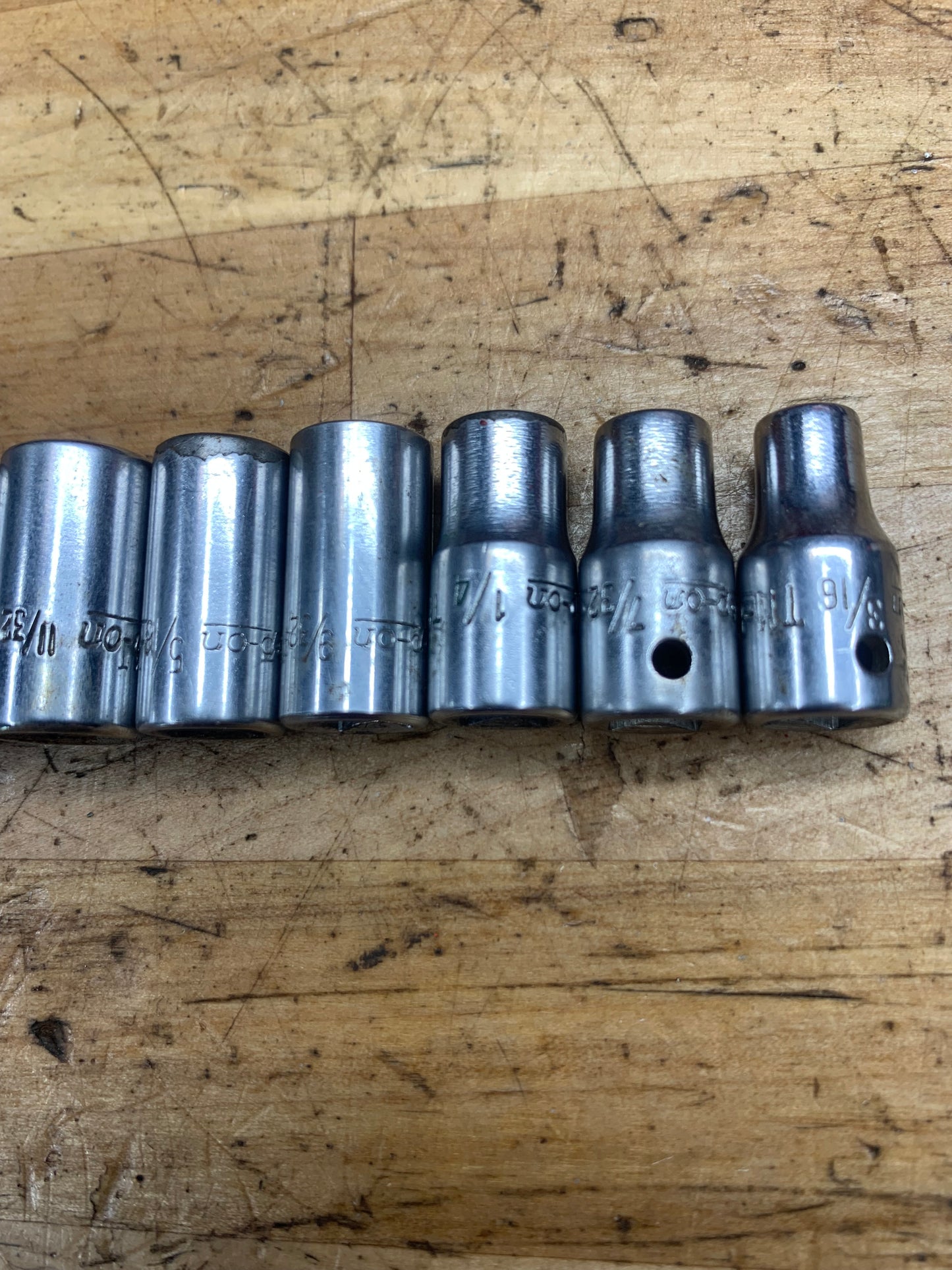 Snap On 1/4” SAE Shallow Socket Set 10pc USA 110TMDY