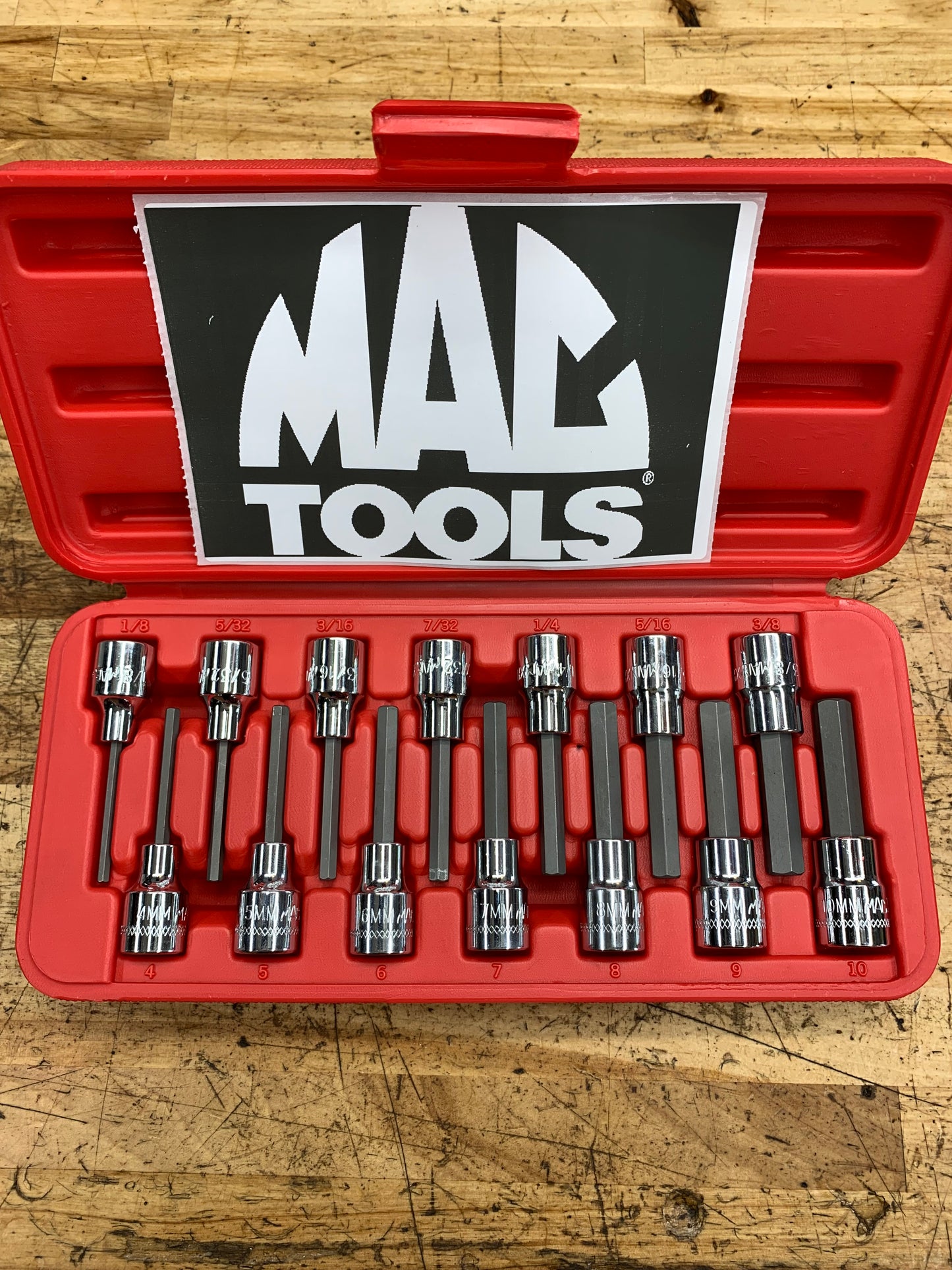Mac Tools SAE & Metric Hex Bit Socket Sets 3/8" SXA14B