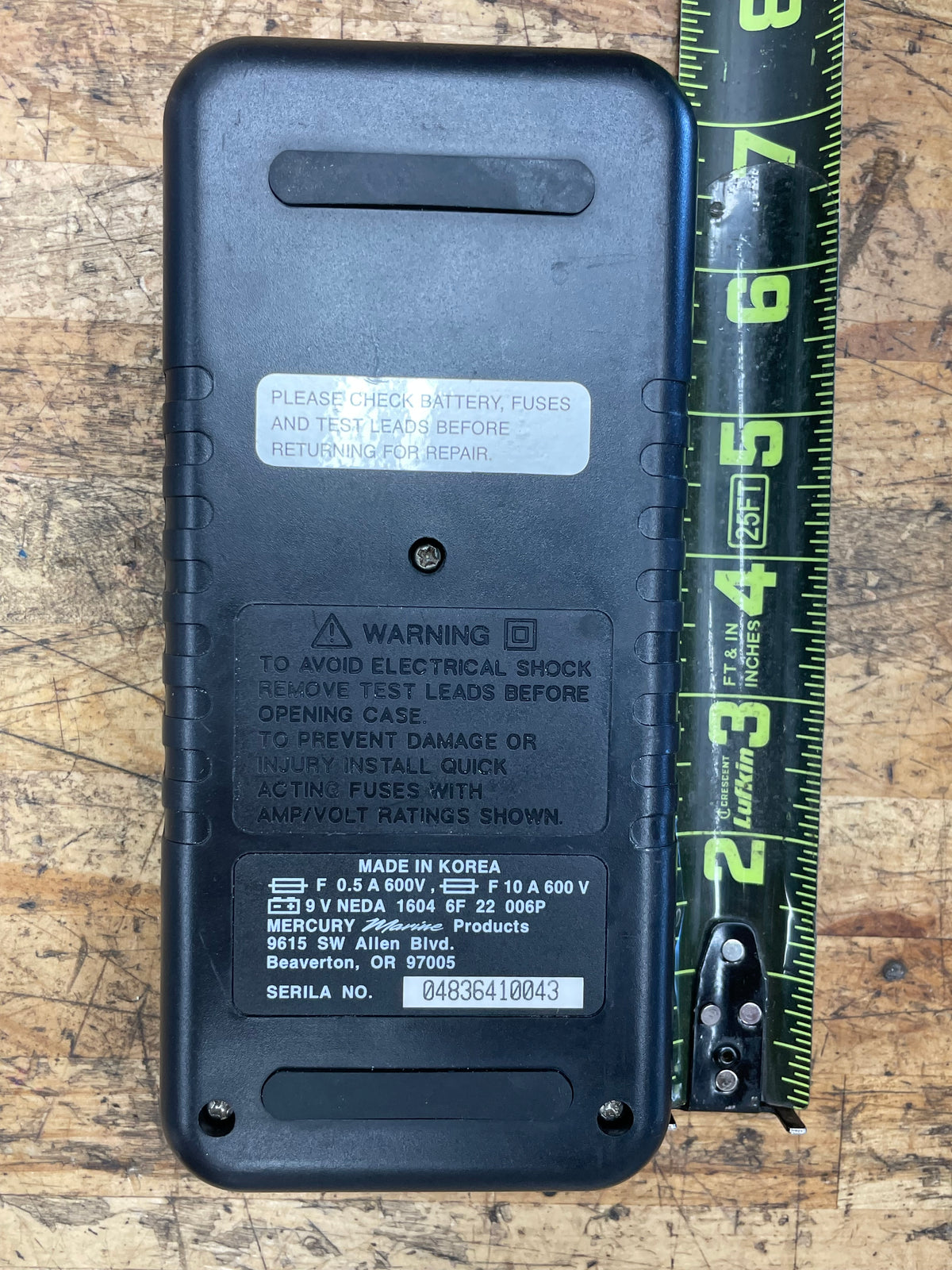 Mercury Marine Digital Multimeter DMM/Tachometer DMT2004