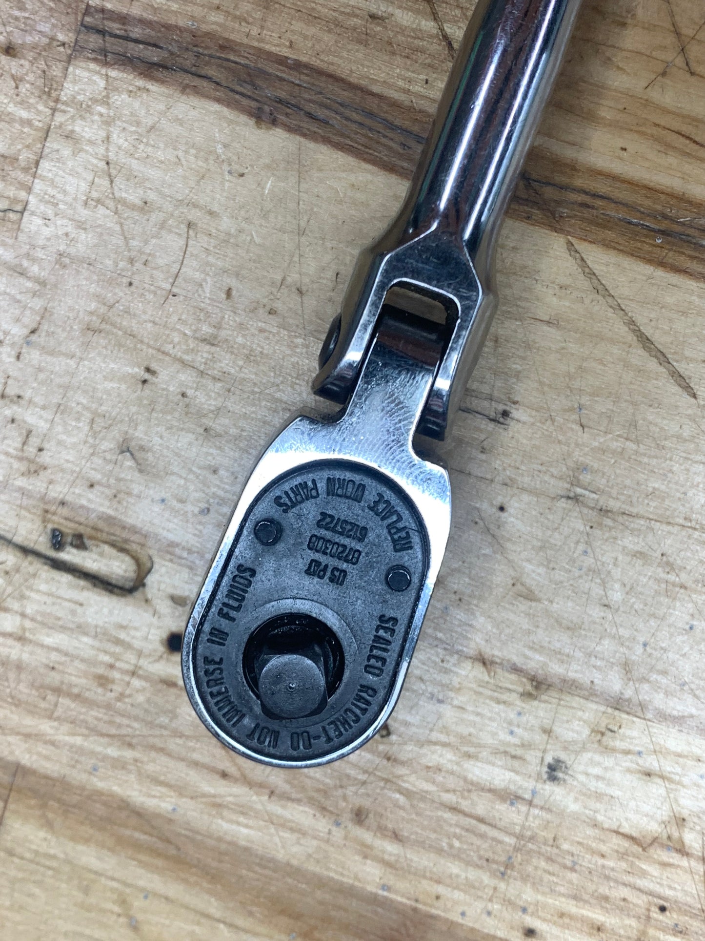 Snap On 1/4” Flex Head Long Soft Grip Ratchet USA THLLF72