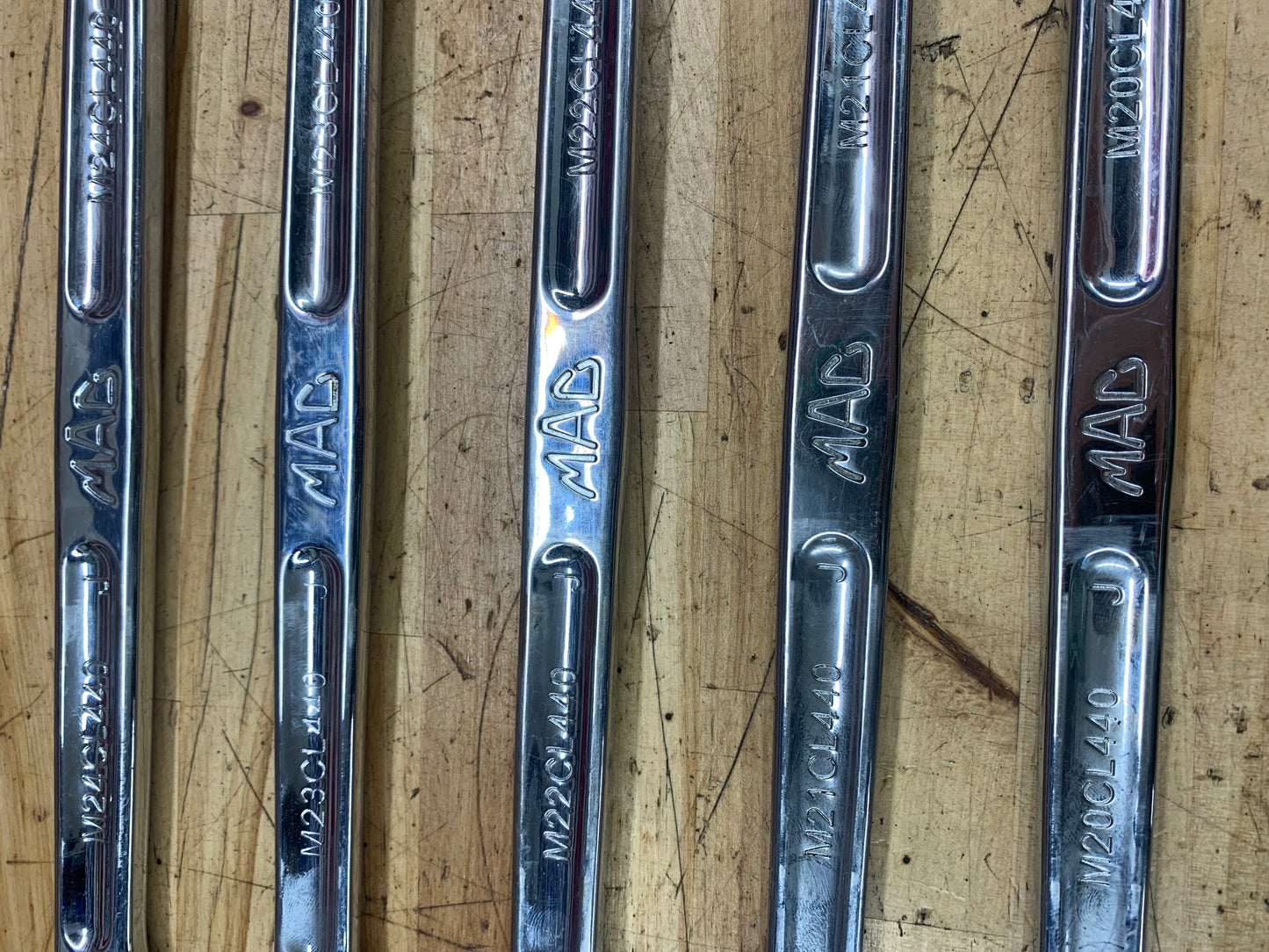 Mac Tools XL Metric Combo Wrench set 20-24mm 5pc SCLM5RBRT