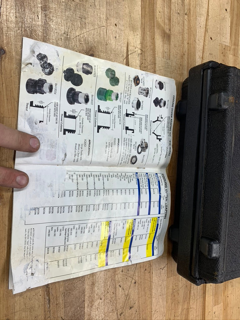 Mac large truck cooling system adapter set CSA600