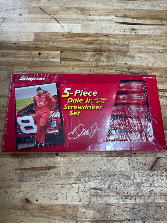 Snap On Dale Earnhardt Jr. Signature Edition 5pc Screwdriver Set NIB USA SDDX50RDJR