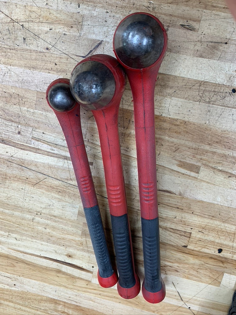 Snap On Ball Peen Hammer Set Deadblow 3pc 16oz, 32oz, 40oz