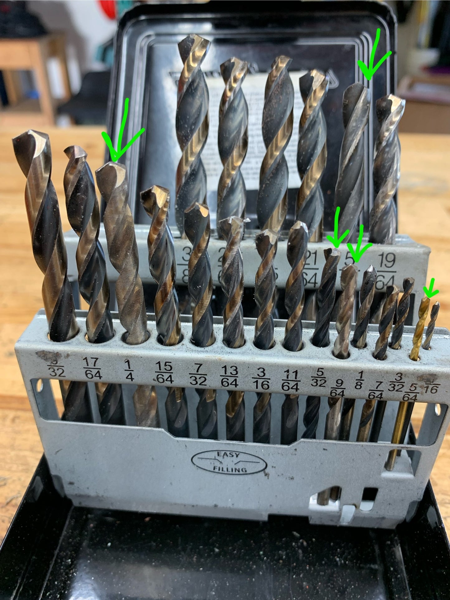 Snap On 21pc HSS Thunderbit SAE Drill Bit Set USA DBTB121