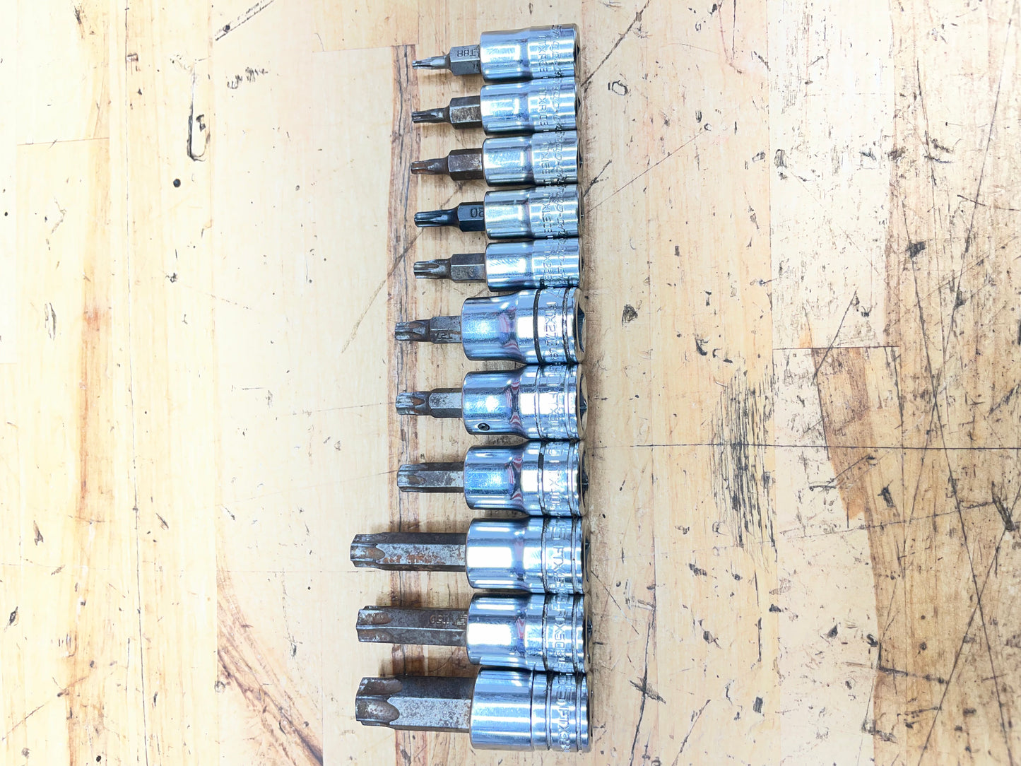 Snap On Torx Socket Set 11pc USA T8-T55