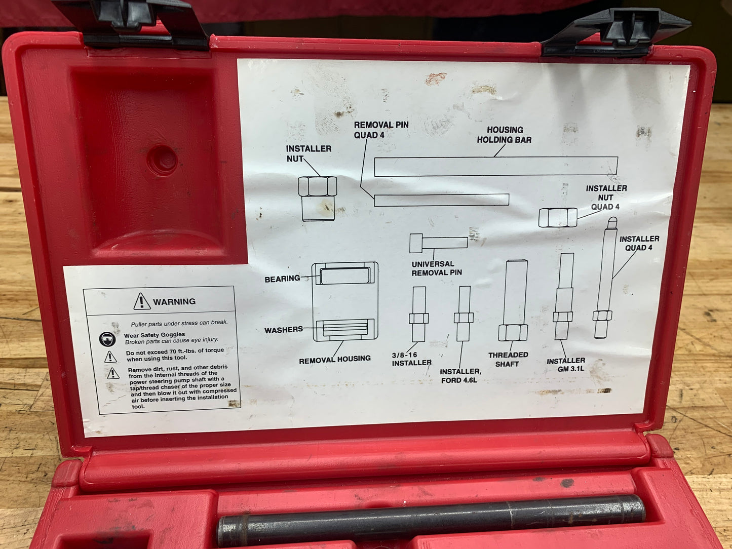 Blue Point Steering Pump/ Alternator Pulley Remover Installer Set CJ132A