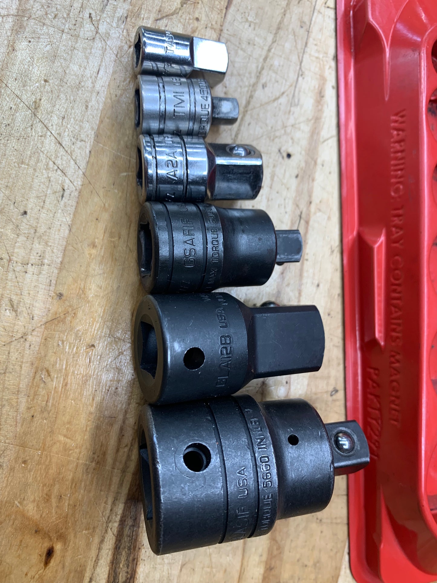 Snap On Square Adaptor Set 6pc. USA 1206GS