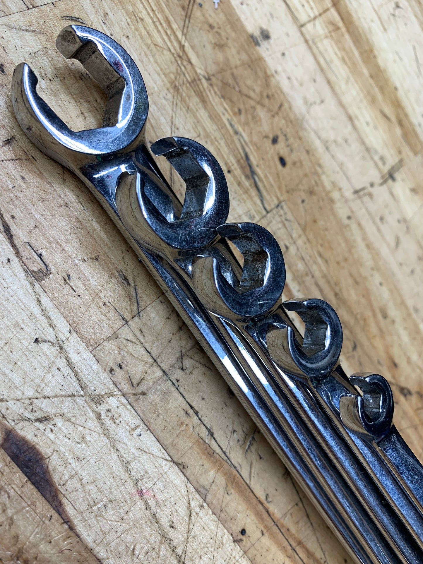 Snap On SAE Flare Wrench Set 5pc USA 1/4"-13/16" RXFS605B
