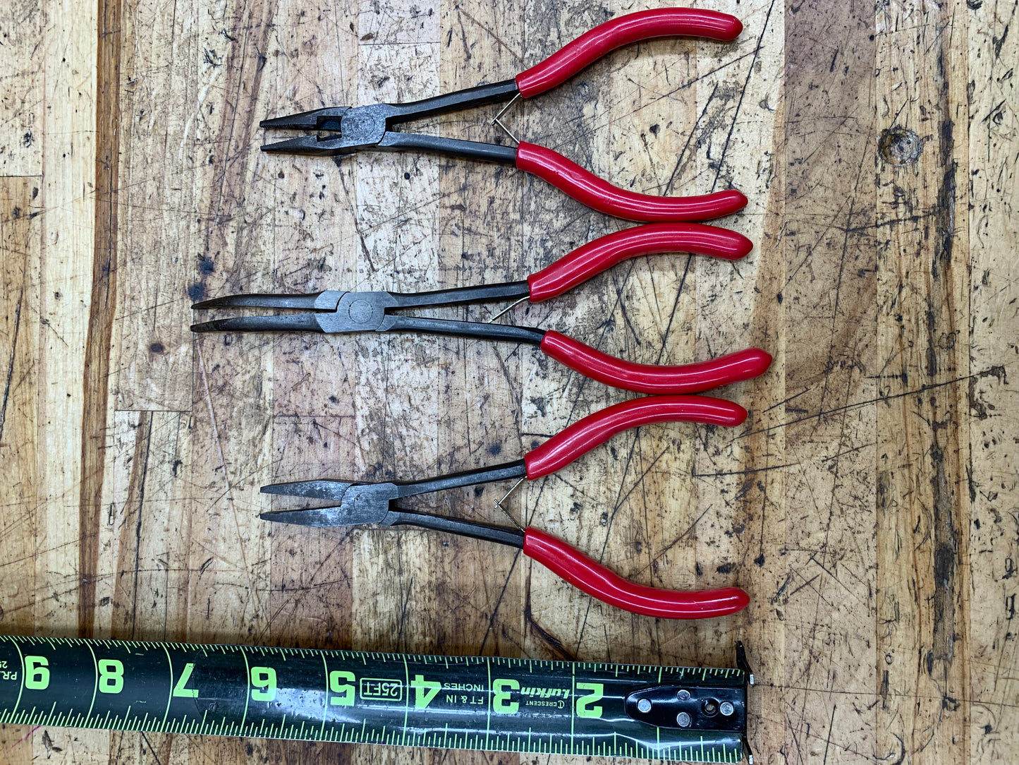 Mac Tools Mini Long Pliers 3pc: Needle Nose, Bent NN, Duckbill