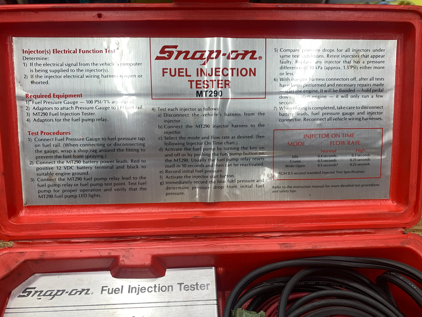 Snap On Fuel Injection Tester USA MT290