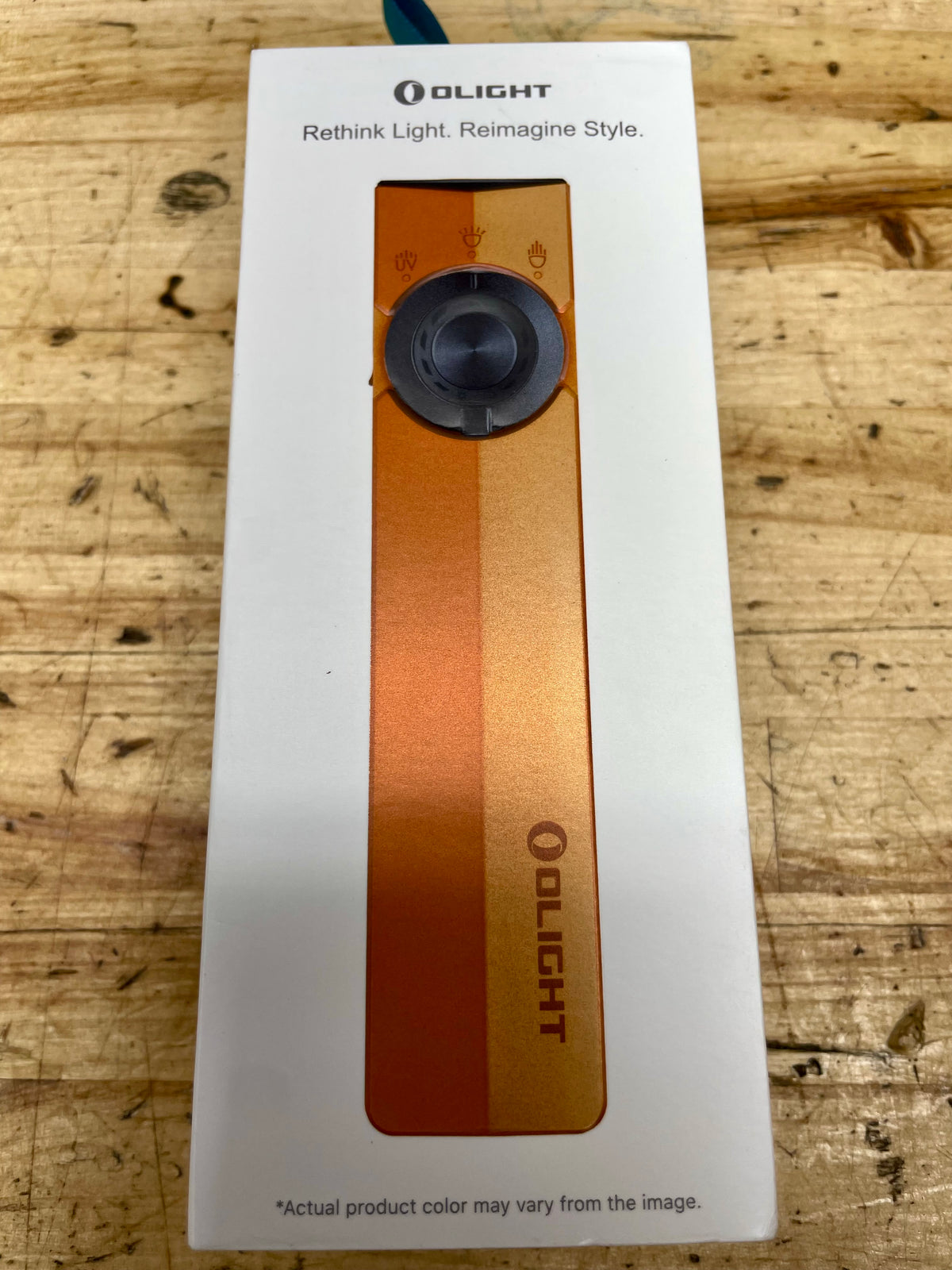 Olight ArkPro EDC Flashlight 1500 Lumens UV Laser Flat Unibody  Orange BRAND NEW