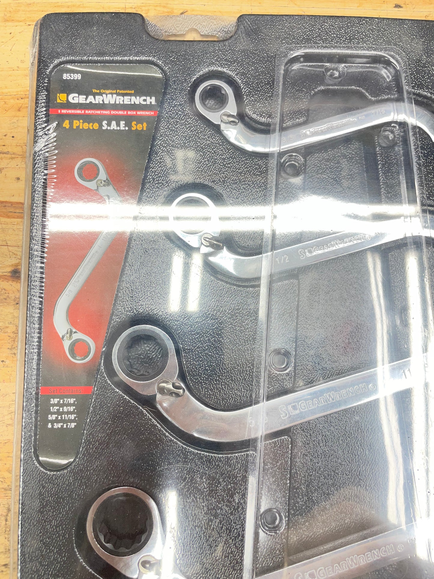 Gearwrench SAE Obstruction “S” Ratcheting Wrench Set NIB 85399