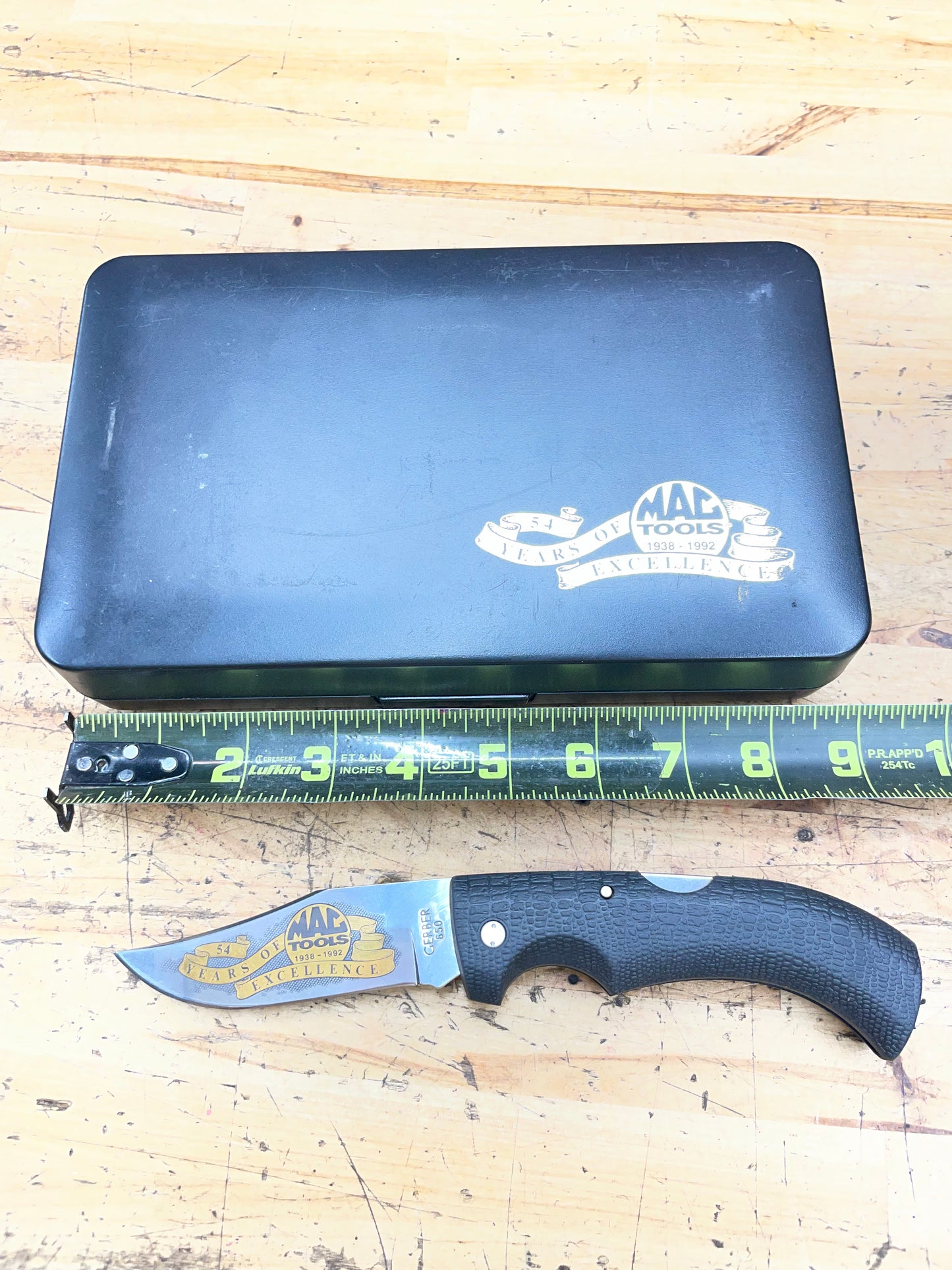 Vintage Gerber Mac Tools 54th Anniversary Commemorative Pocket Knife 1938-1992 Limited Edition #685/3500 w/ Case USA