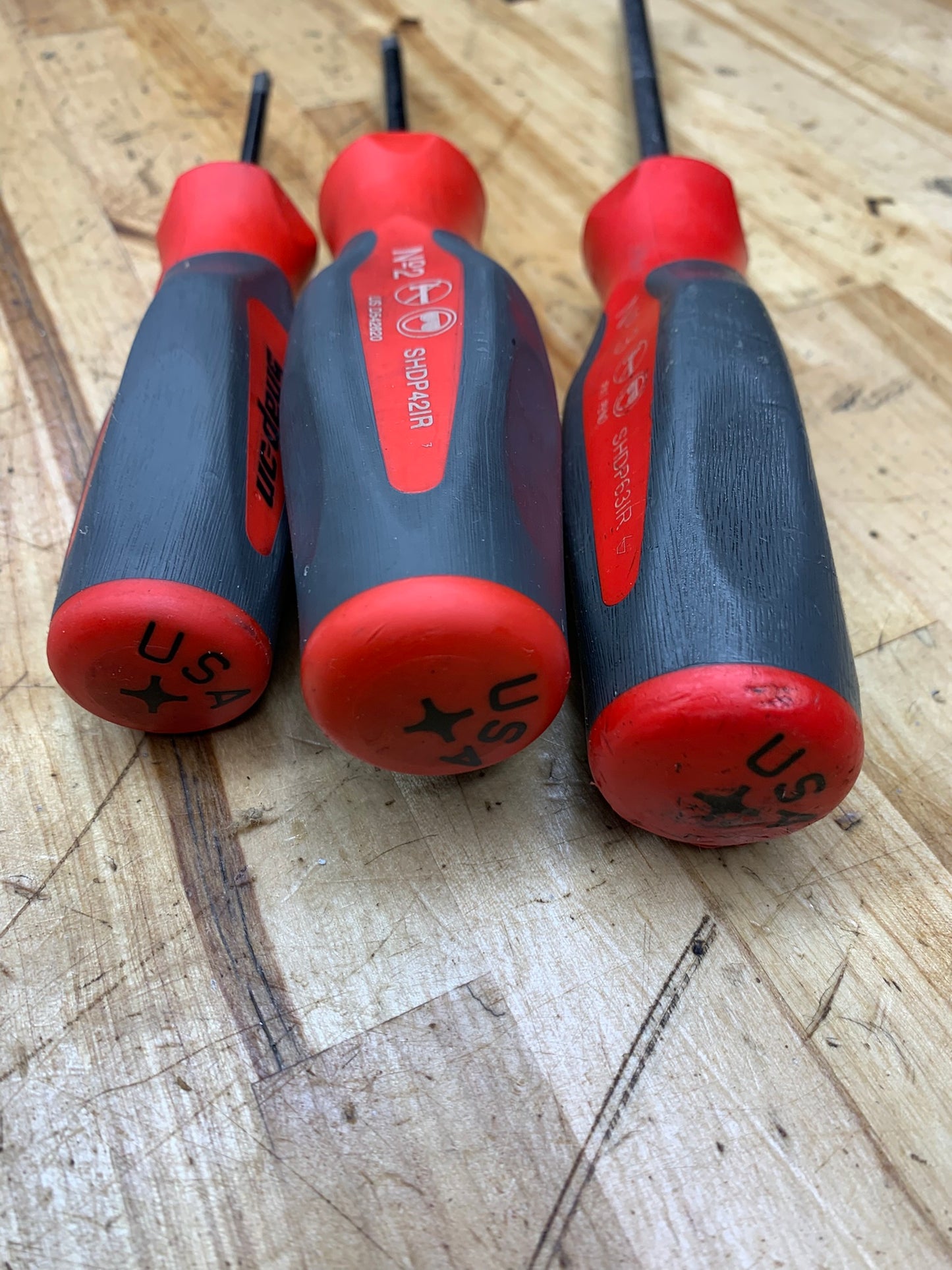 Snap On 3pc Phillips Hard Instinct Handle Screwdriver Set USA