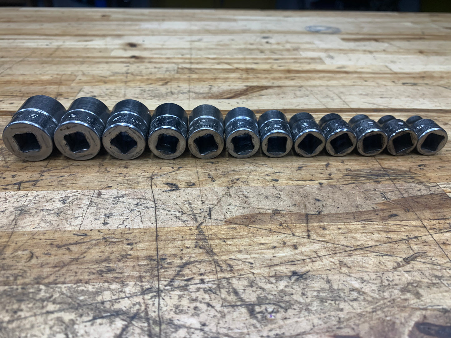 Snap On 3/8” Metric 12pc Shallow Socket Set USA 212FSMY