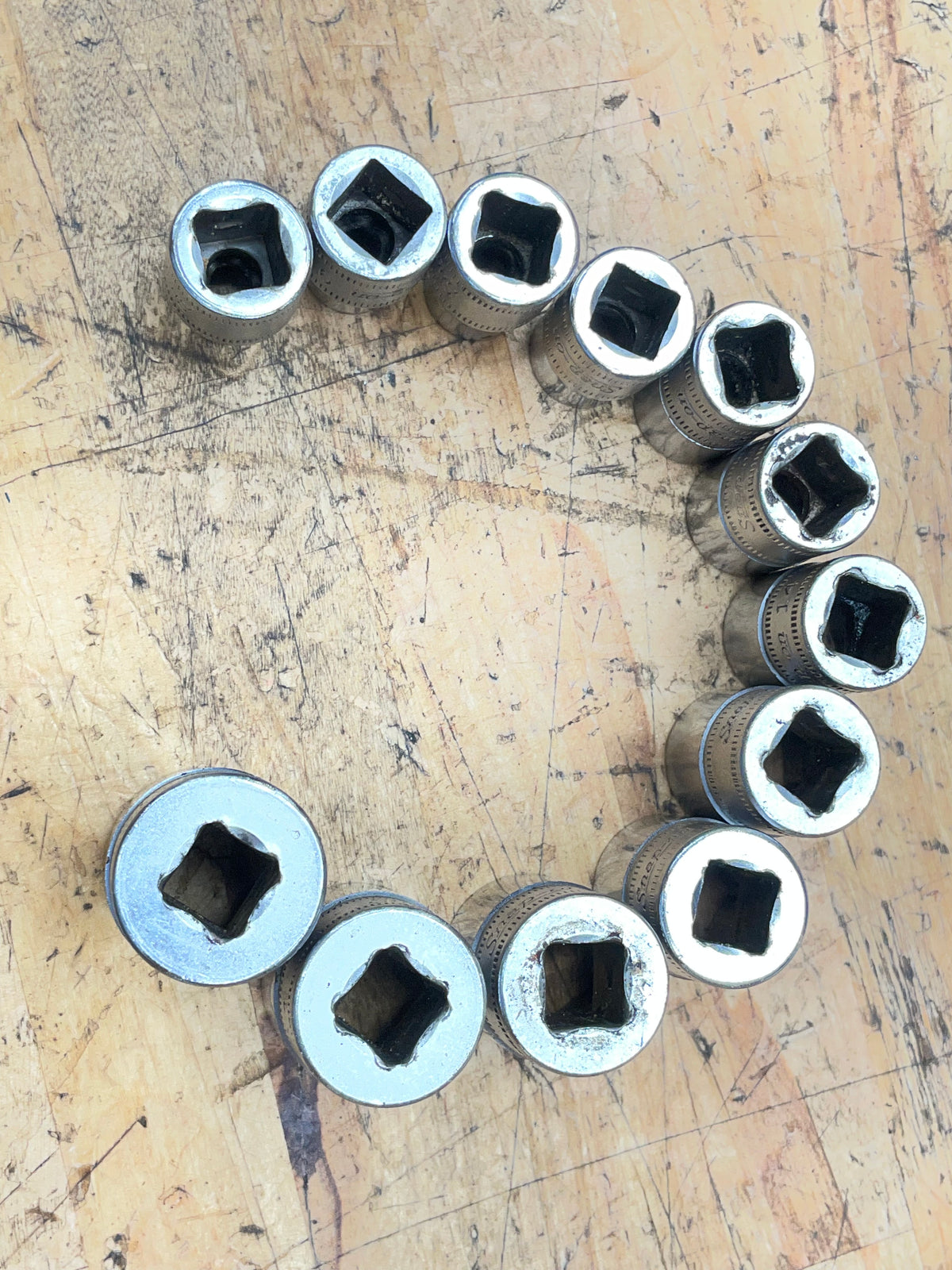Snap On 3/8” Metric Shallow Socket Set 8-19mm 12pc USA 212FSMY