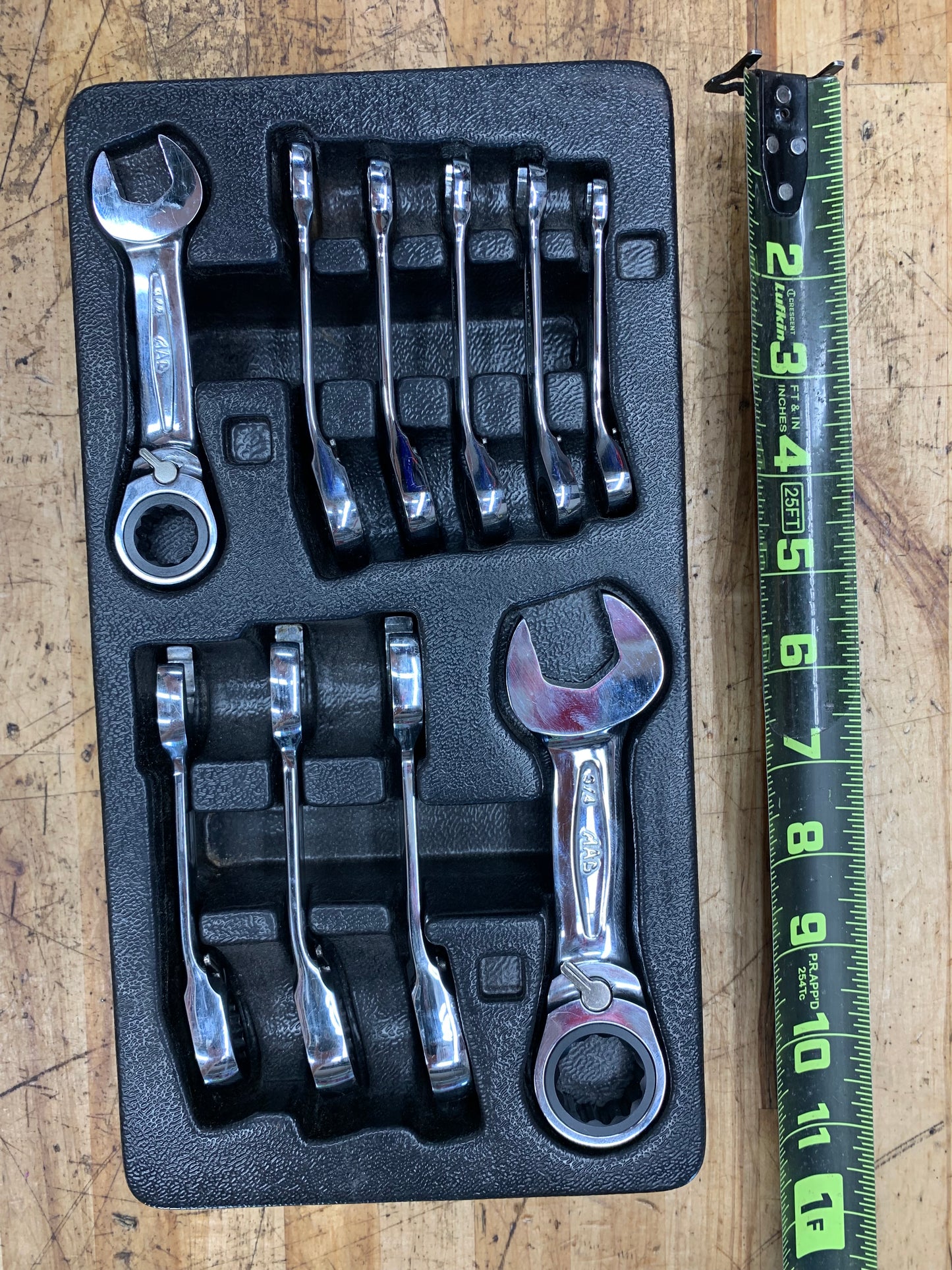 Mac Tools SAE Stubby Combo Wrench Set 10pc Mac Tools SRWS210PTA