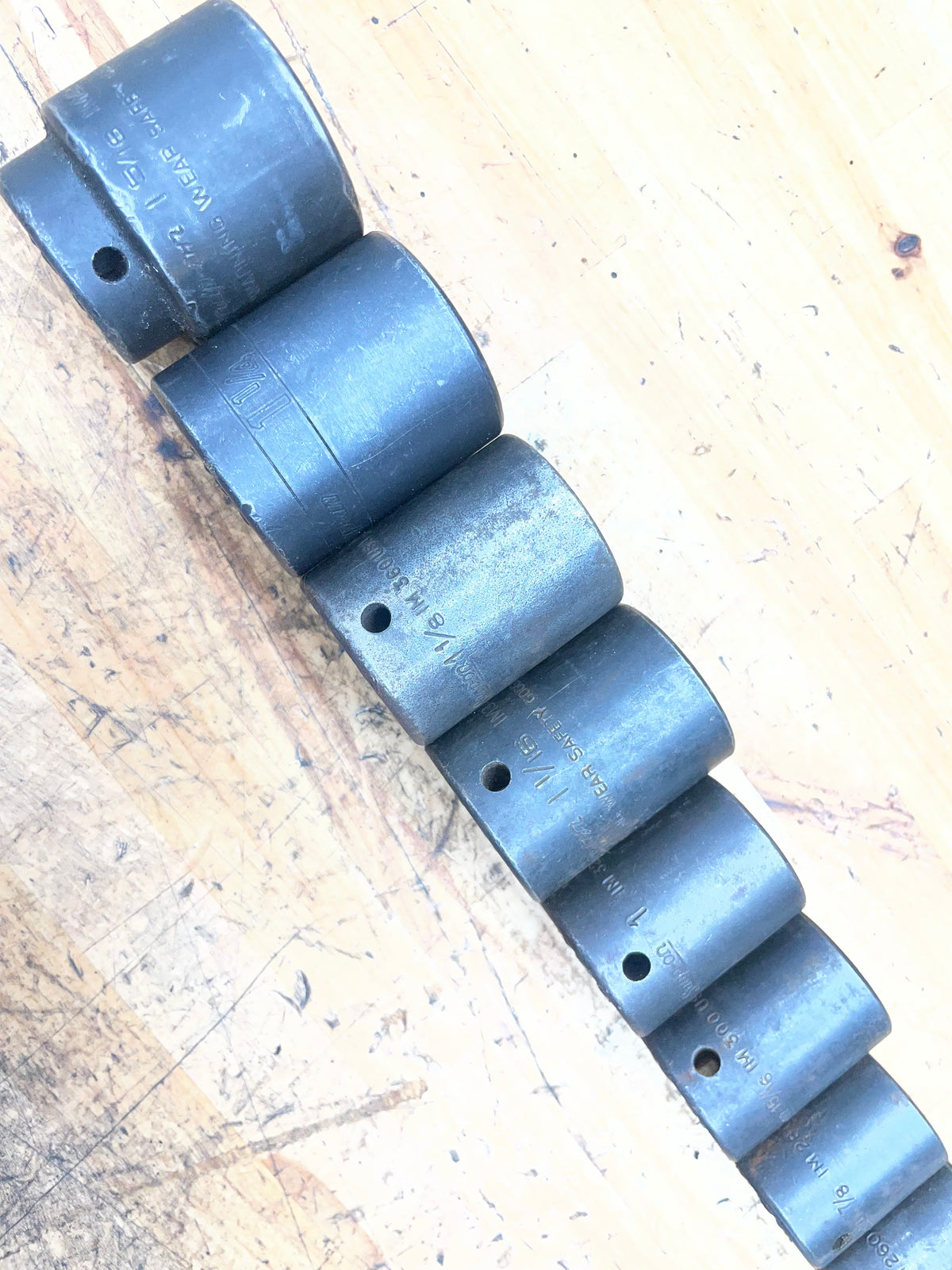 Snap On 1/2” SAE Impact Shallow Socket Set 15pc 3/8”-1-5/16” USA