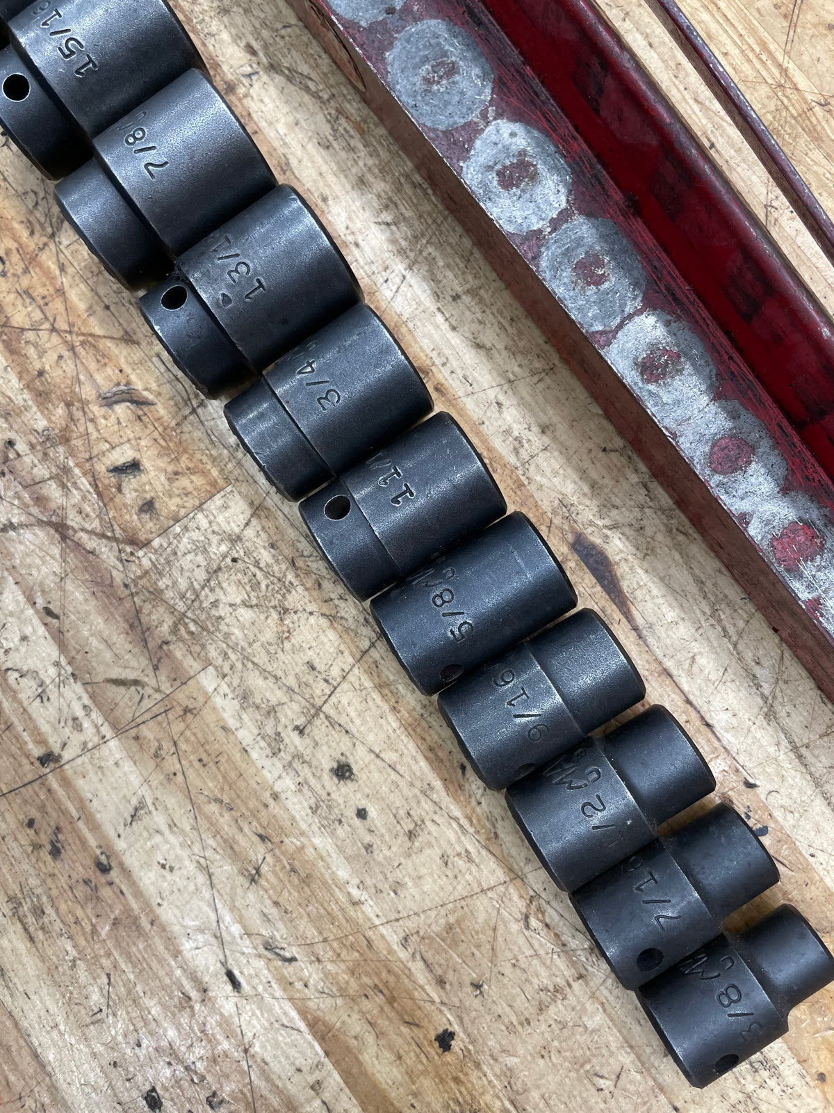 Mac Tools 1/2” SAE Impact Shallow Socket Set 15pc W/ Tray 3/8"- 1-1/4" USA SVP156BRPT