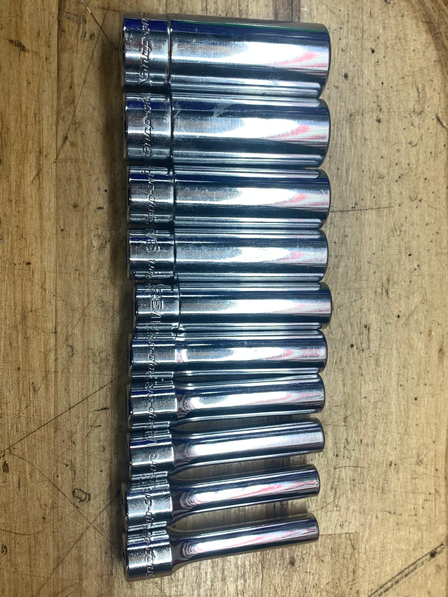 Snap On 1/4” SAE deep socket set 10pc.  110YTMSY
