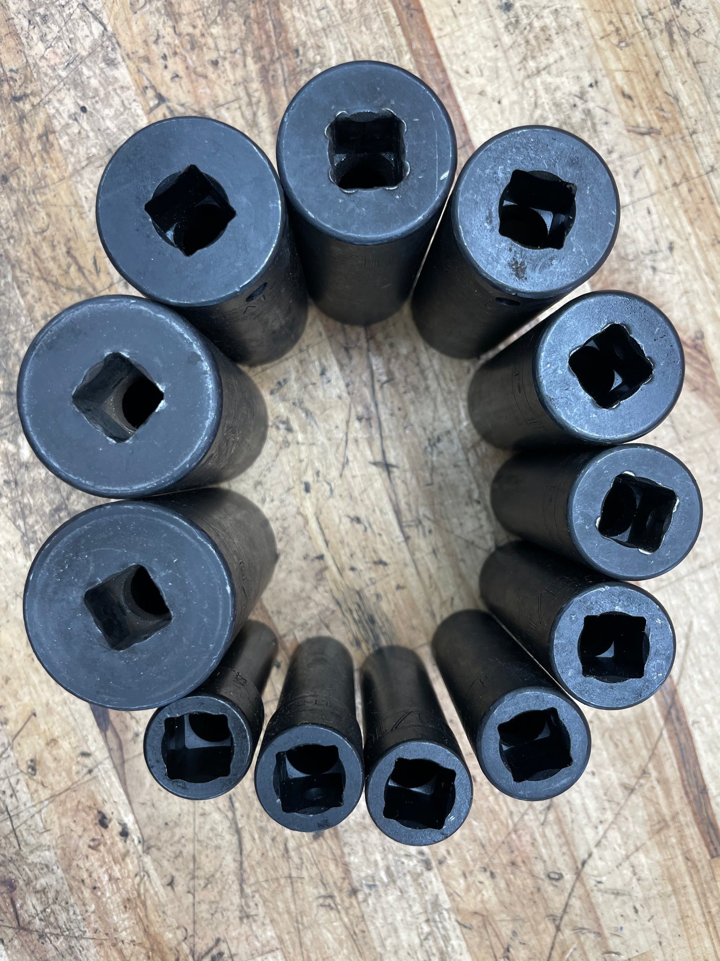 CAT by Snap On 1/2” SAE Deep Impact Socket Set 12pc USA 7/16” to 1-1/8”