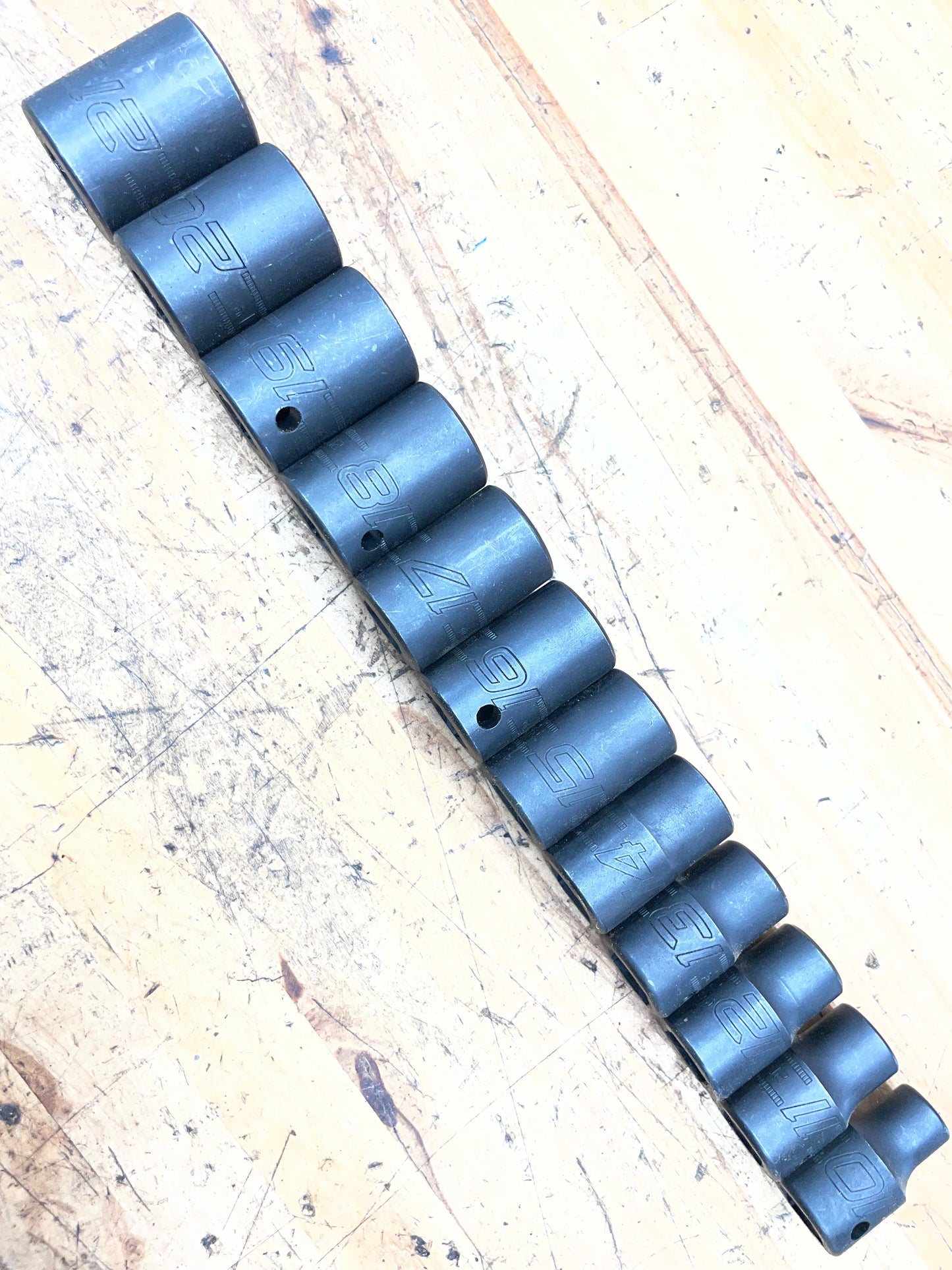 CAT by Snap On 1/2” Metric Shallow Impact Socket Set 12pc USA 10-21mm