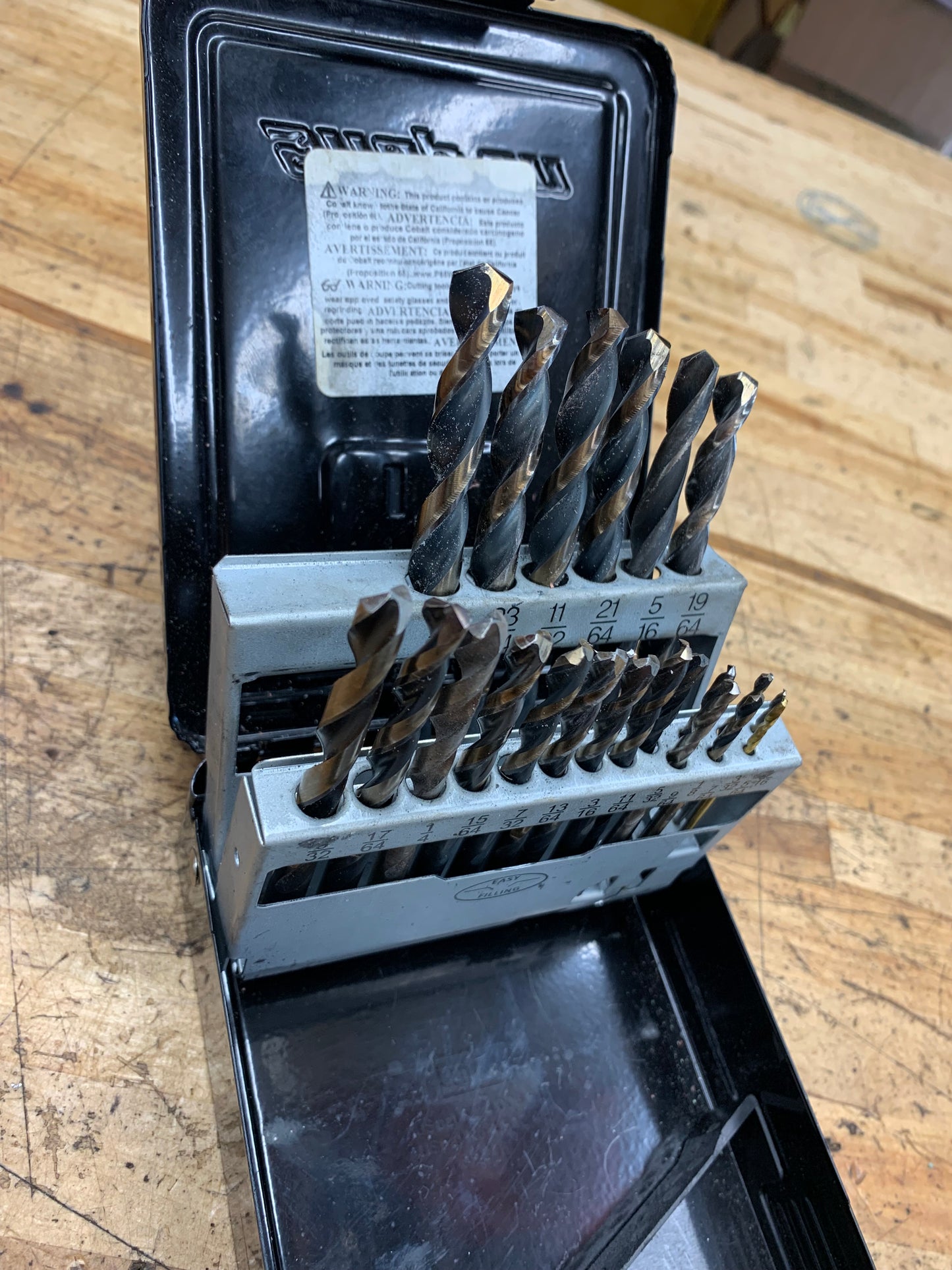 Snap On 21pc HSS Thunderbit SAE Drill Bit Set USA DBTB121