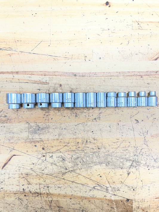 Mac 3/8” Metric Shallow Socket Set 13pc 7-19mm USA