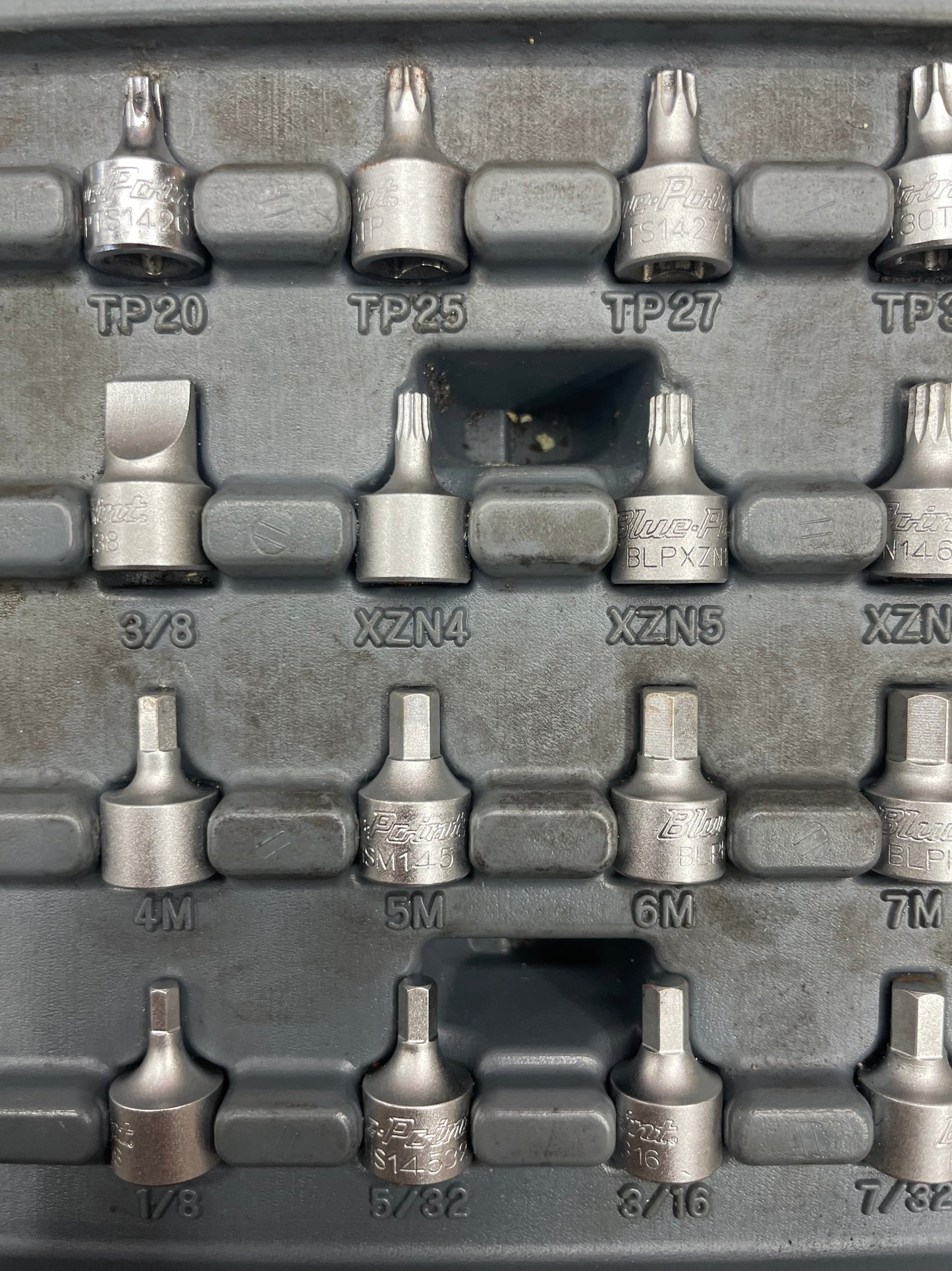 Blue Point Stubby Low Profile Bit Socket Set Torx/Hex/Phillips/Etc BLPBSS40