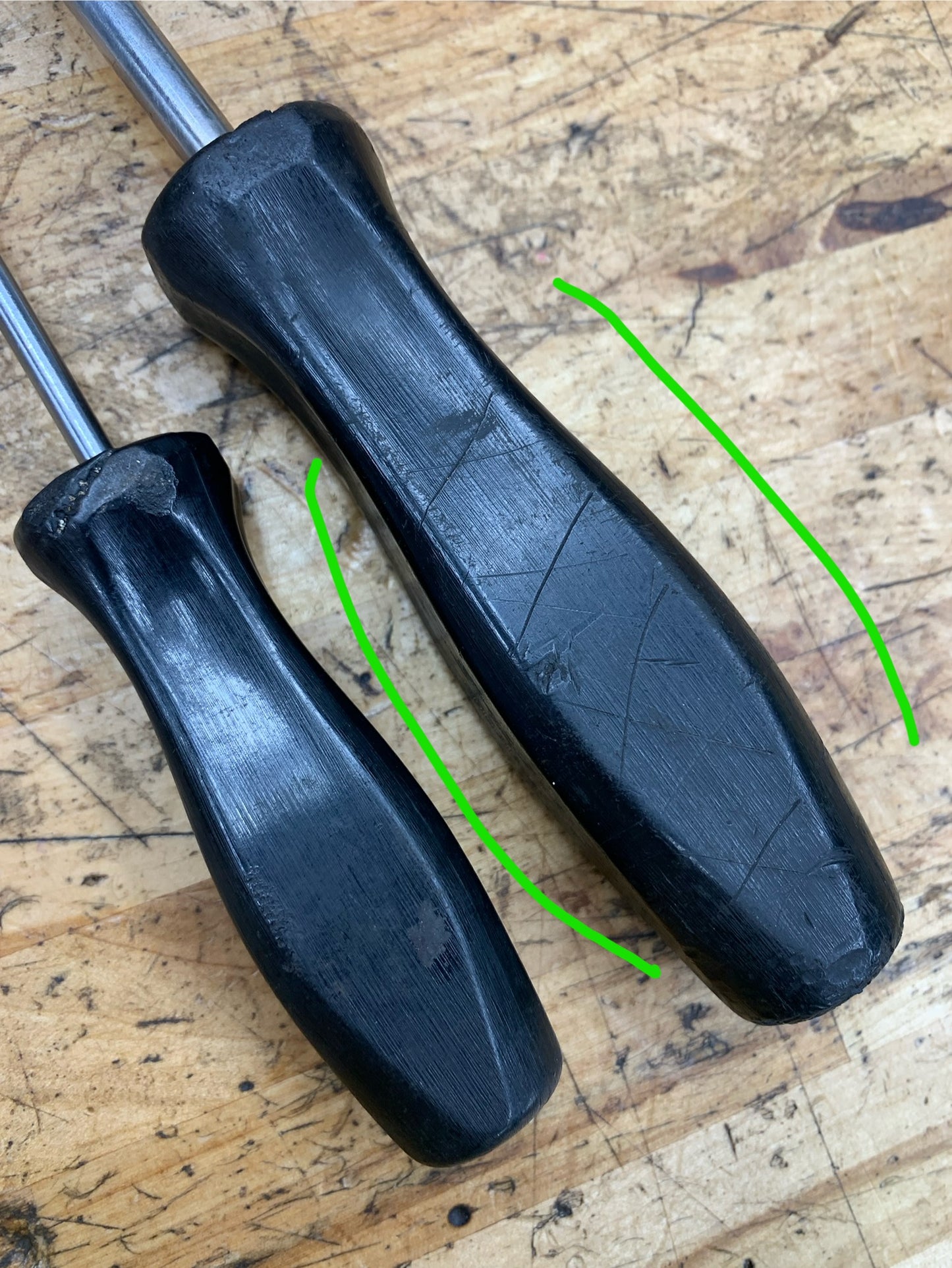 Snap On Long Screwdriver Set 2pc Flathead/Phillips Hard Handle USA