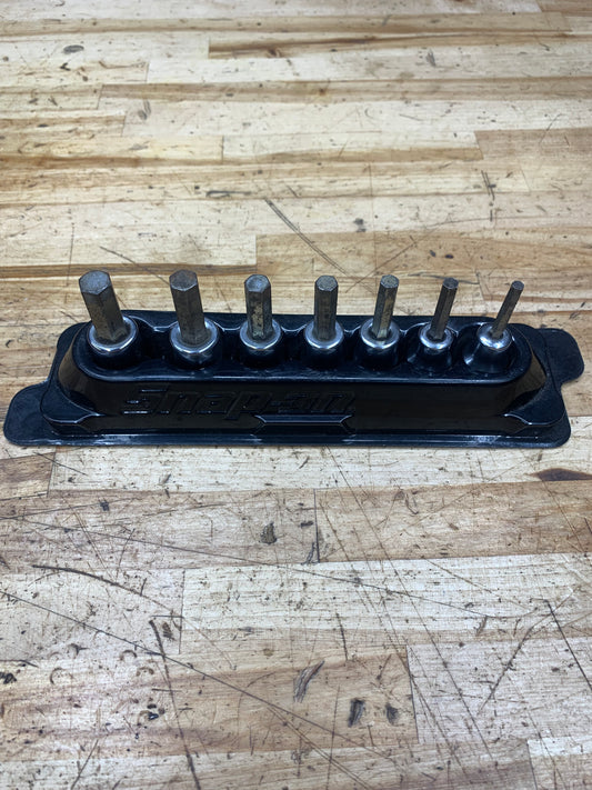 Snap On 3/8” Metric Hex Bit Socket Set 7pc USA 207EFAMY