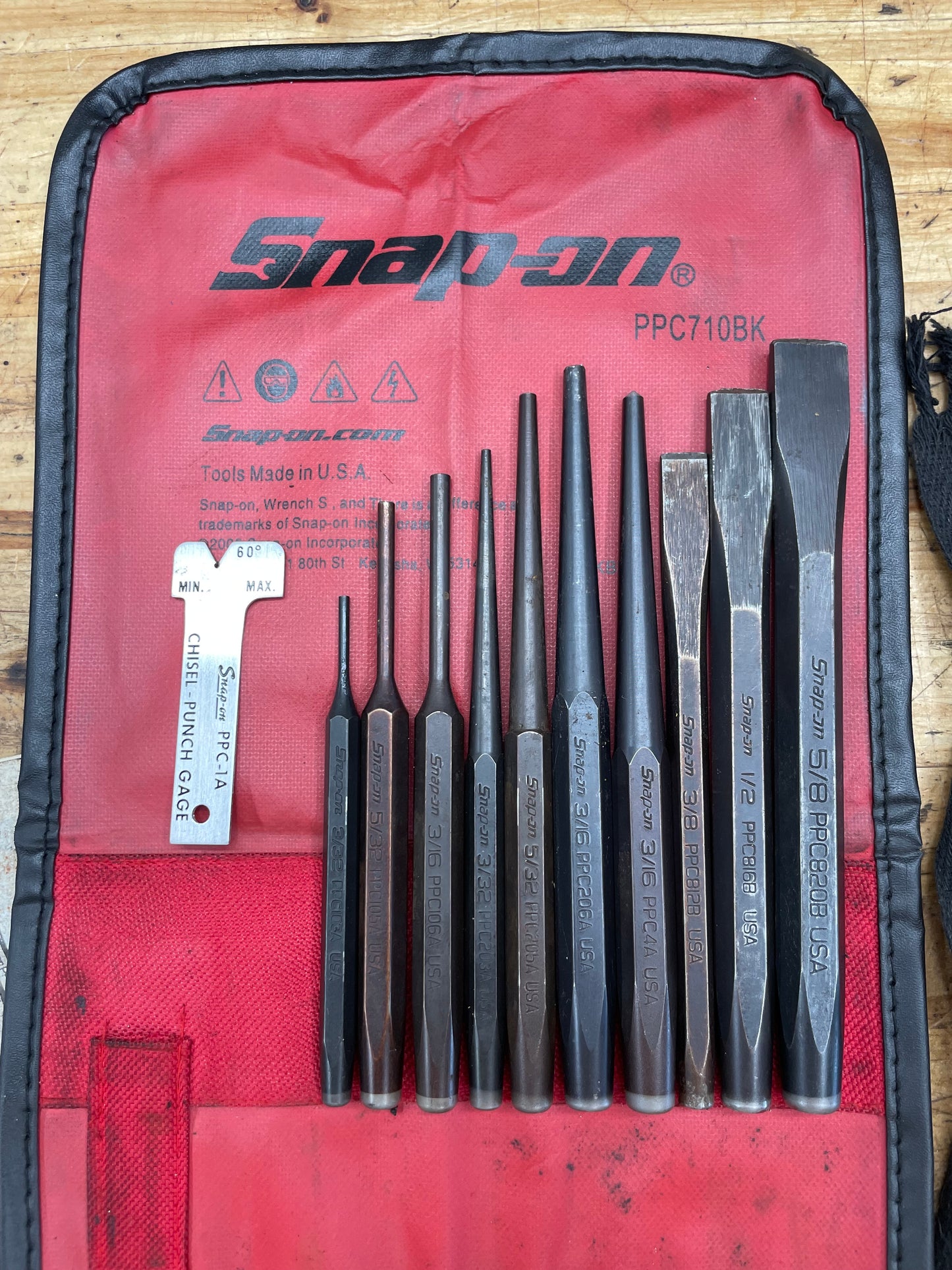 Snap On Punch/Chisel Pouch Set USA PPC710BK