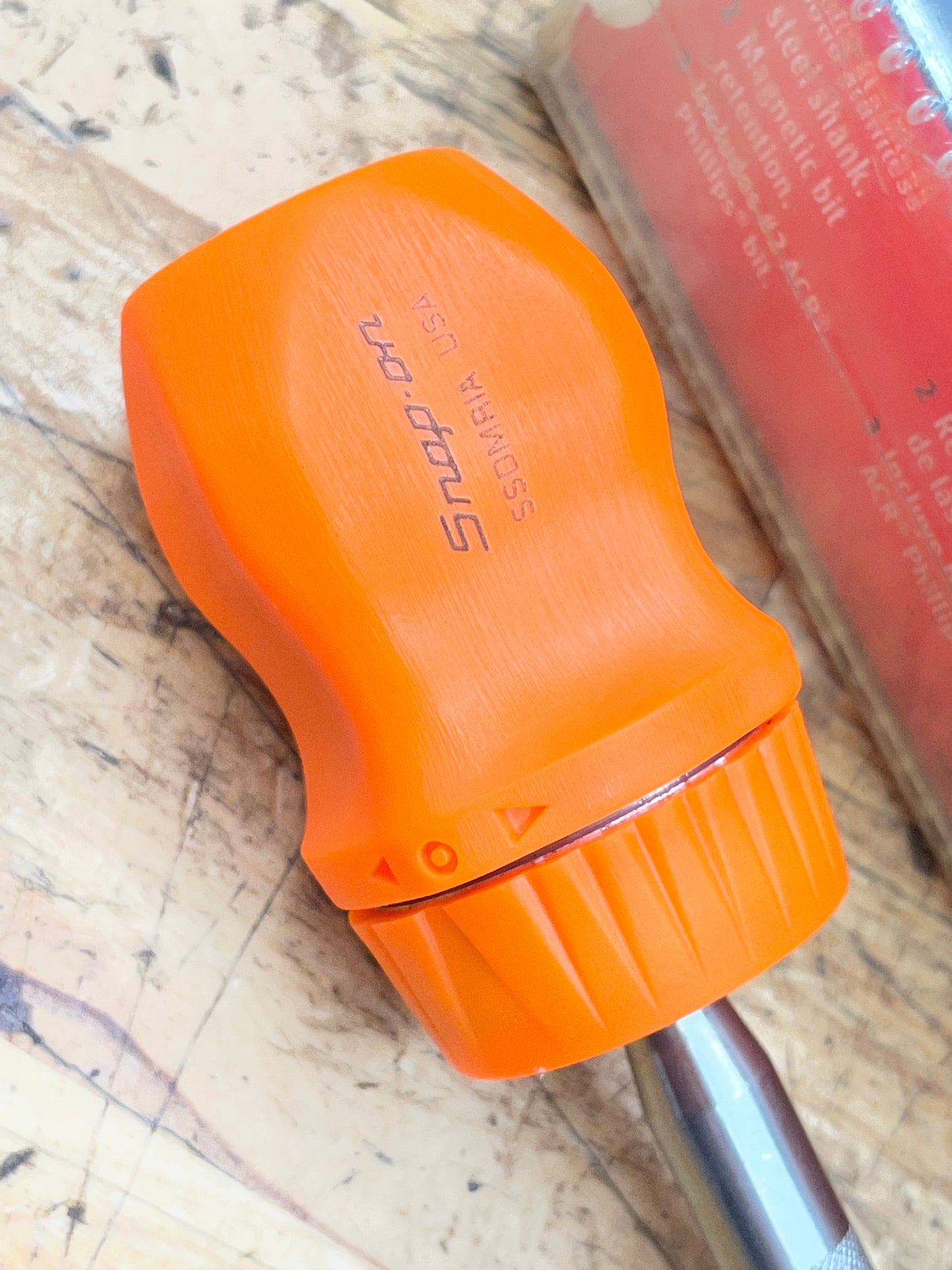 Snap On Stubby Ratcheting Screwdriver Orange Hard Handle USA BRAND NEW SSDMR1A