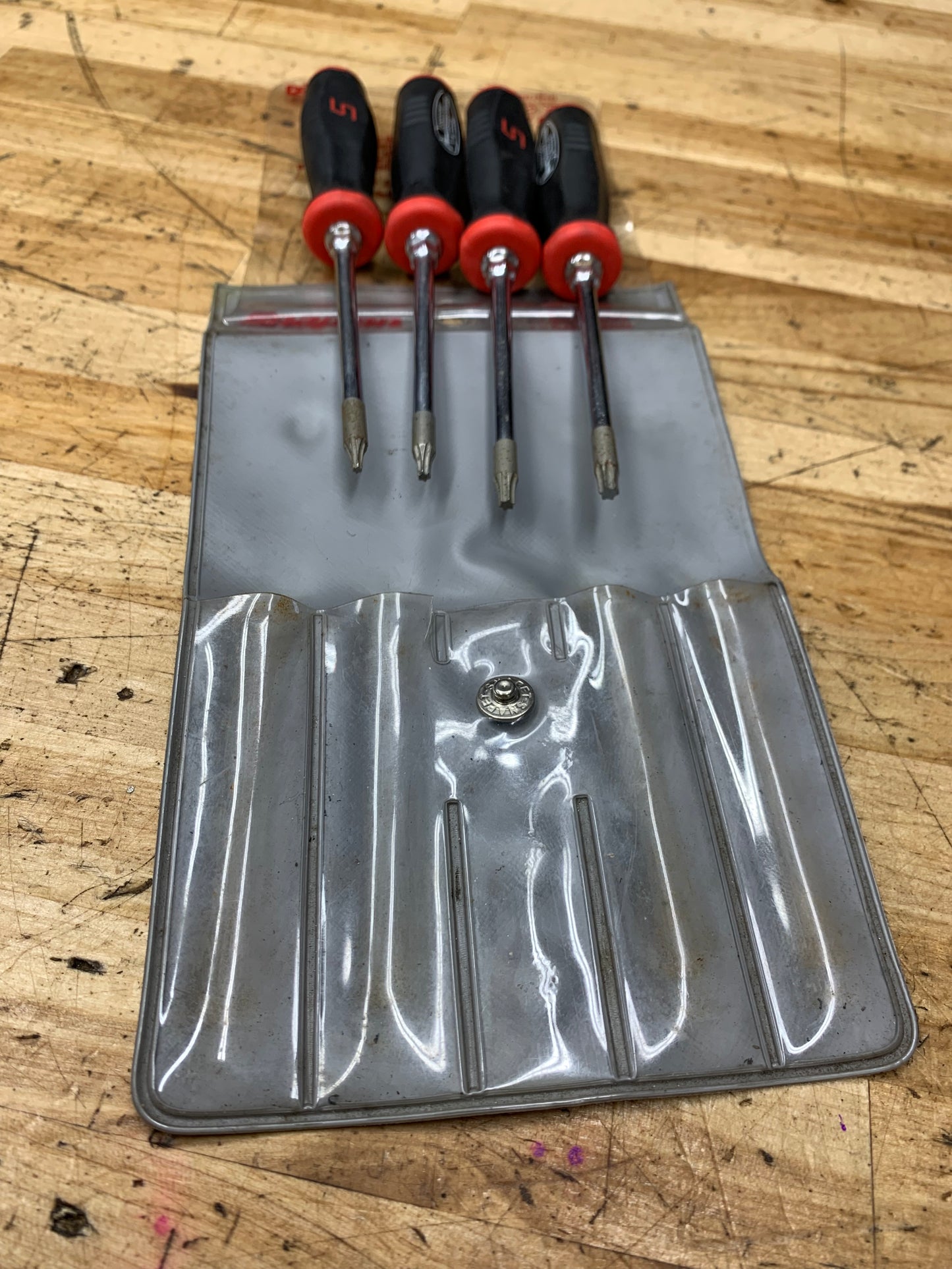 Snap On Mini Torx Screwdriver Pouch Set Vintage Soft Grip USA SGTX40B