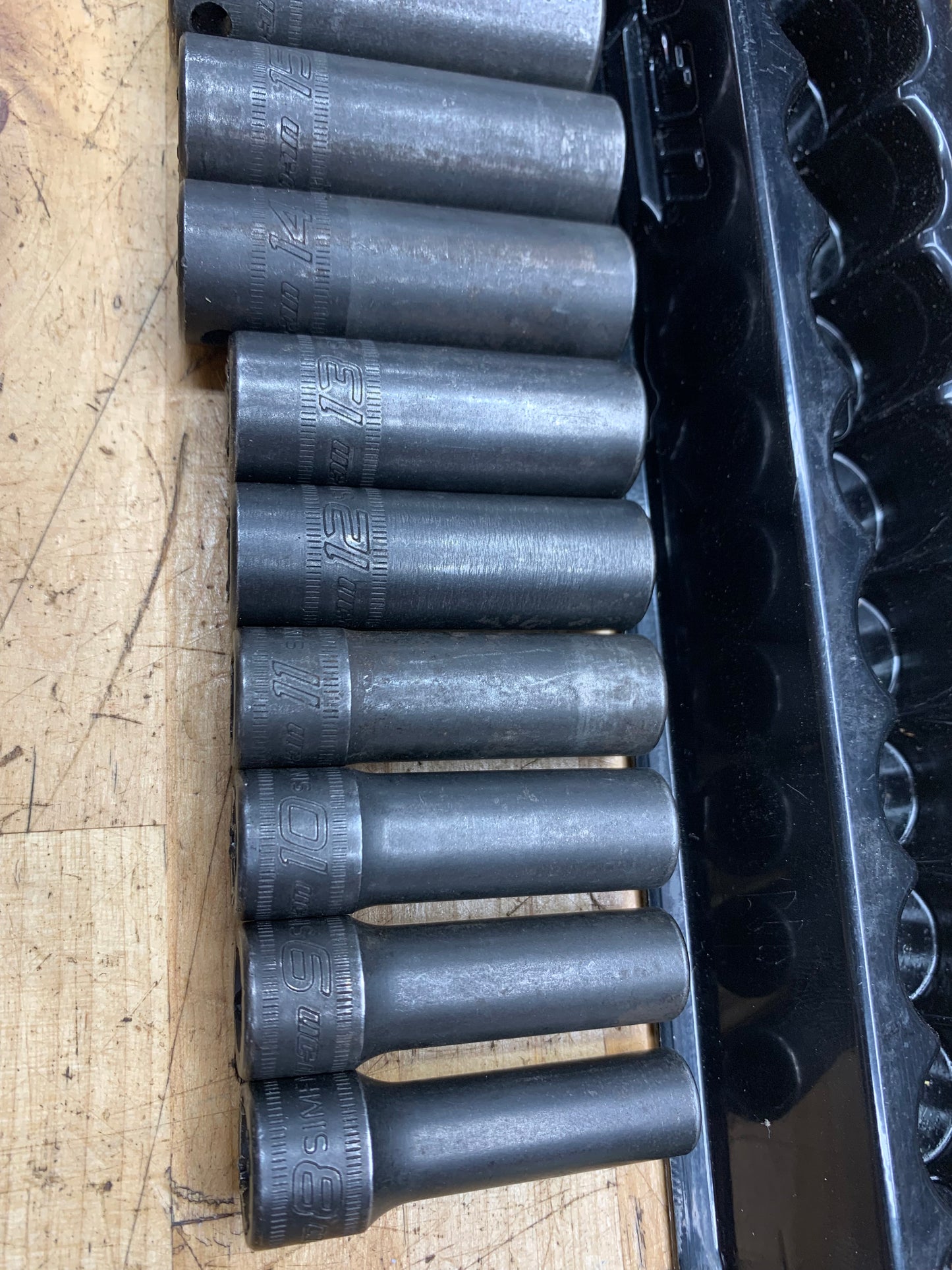 Snap On 3/8” Metric Deep Impact Socket Set 14pc 8-24mm USA  214SIMFMYA
