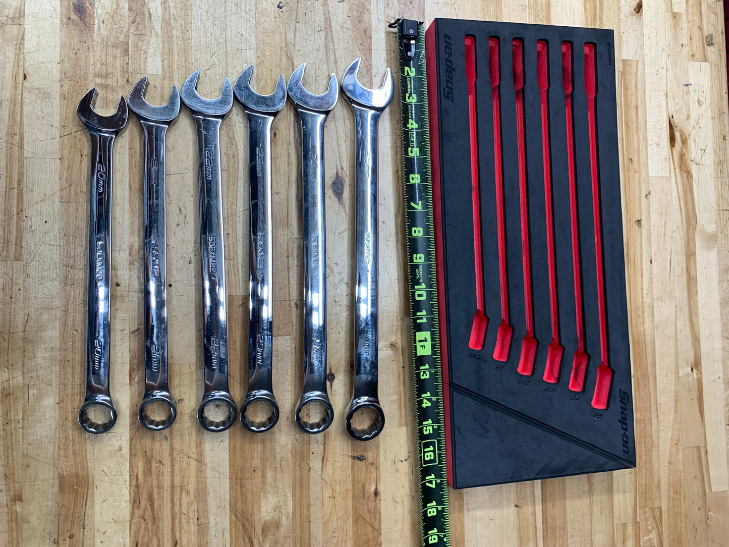 Snap On Metric Combo Foam Wrench Set 20-25mm USA SOEXM02FMBR