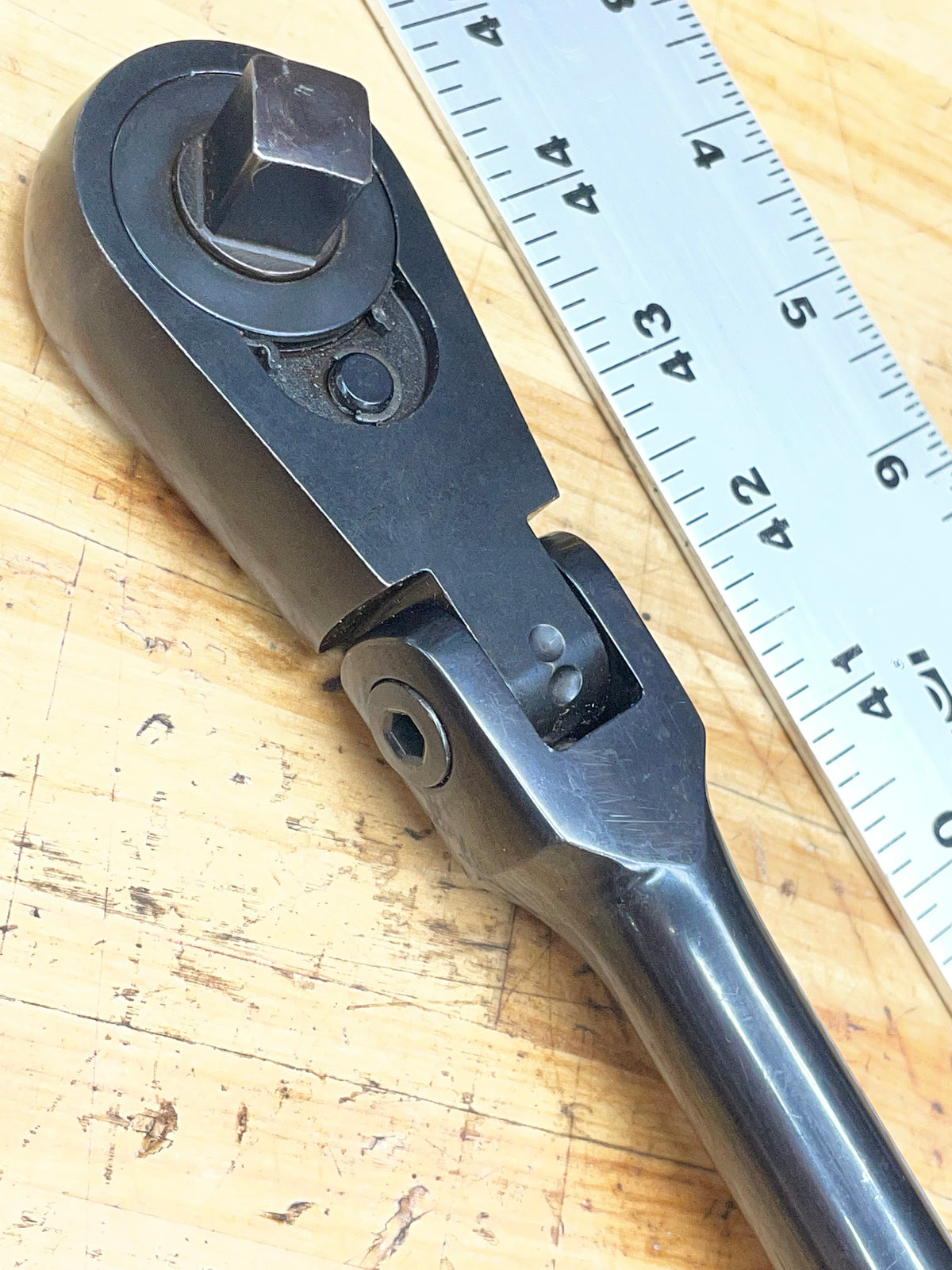 Cornwell 1/2” XL Long Flex Head Ratchet Black/Green USA SRFB76LHNGB