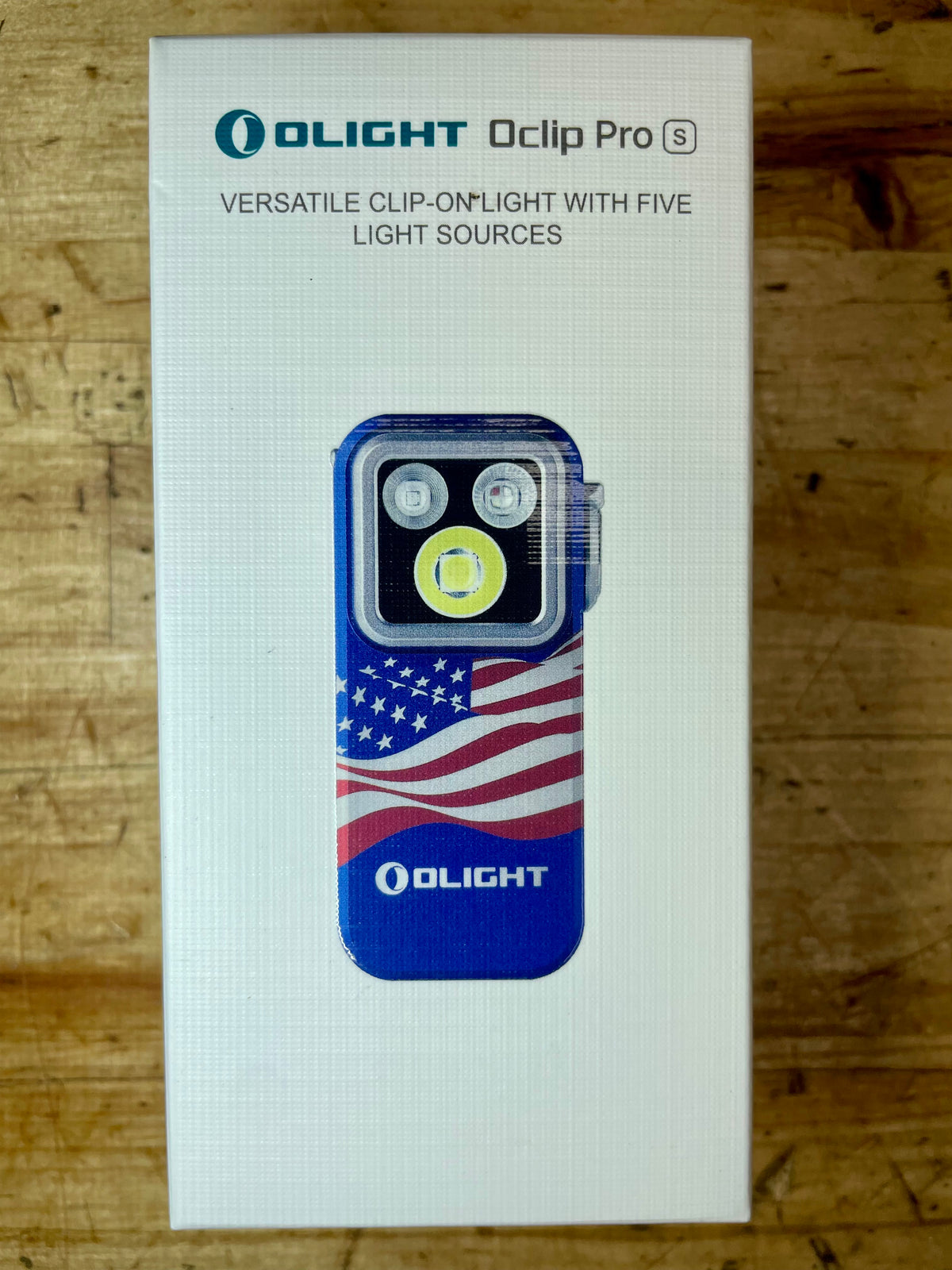 Olight Oclip Pro S Multifunctional EDC Clip Flashligh USA Flag BRAND NEW