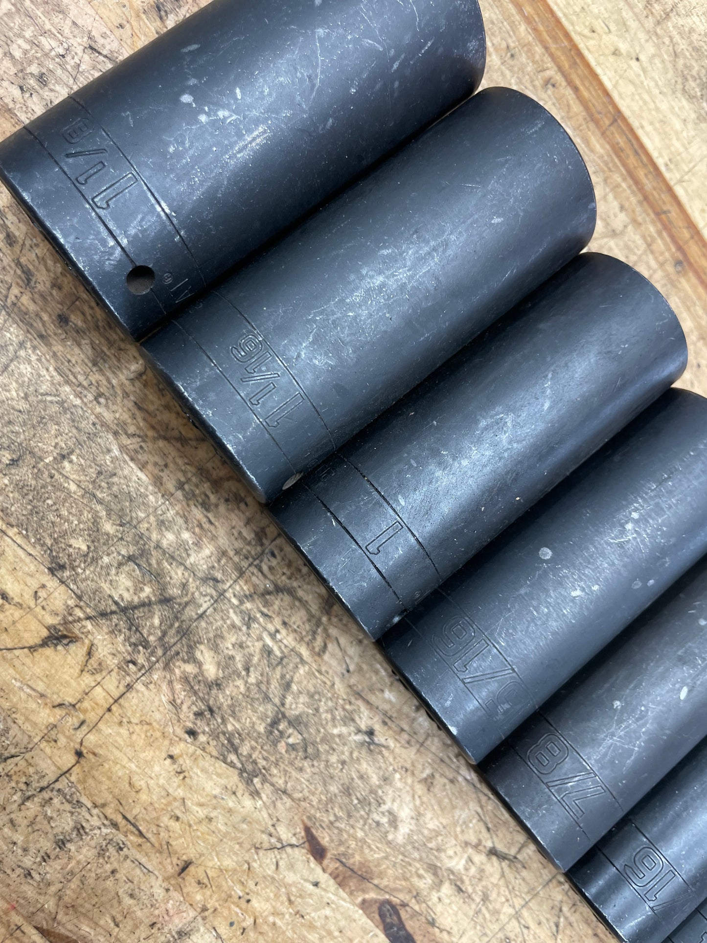 CAT by Snap On 1/2” SAE Deep Impact Socket Set 12pc USA 7/16” to 1-1/8”