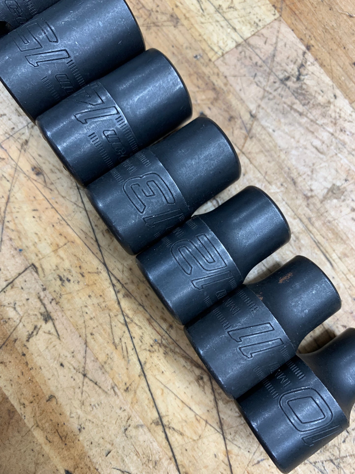 Snap On 1/2” Metric Impact Shallow Socket Set 10pc USA 310IMMYA