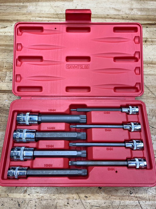 Mac Tools 12point Metric Long Bit Socket Set 8pc SXVMTSL8B