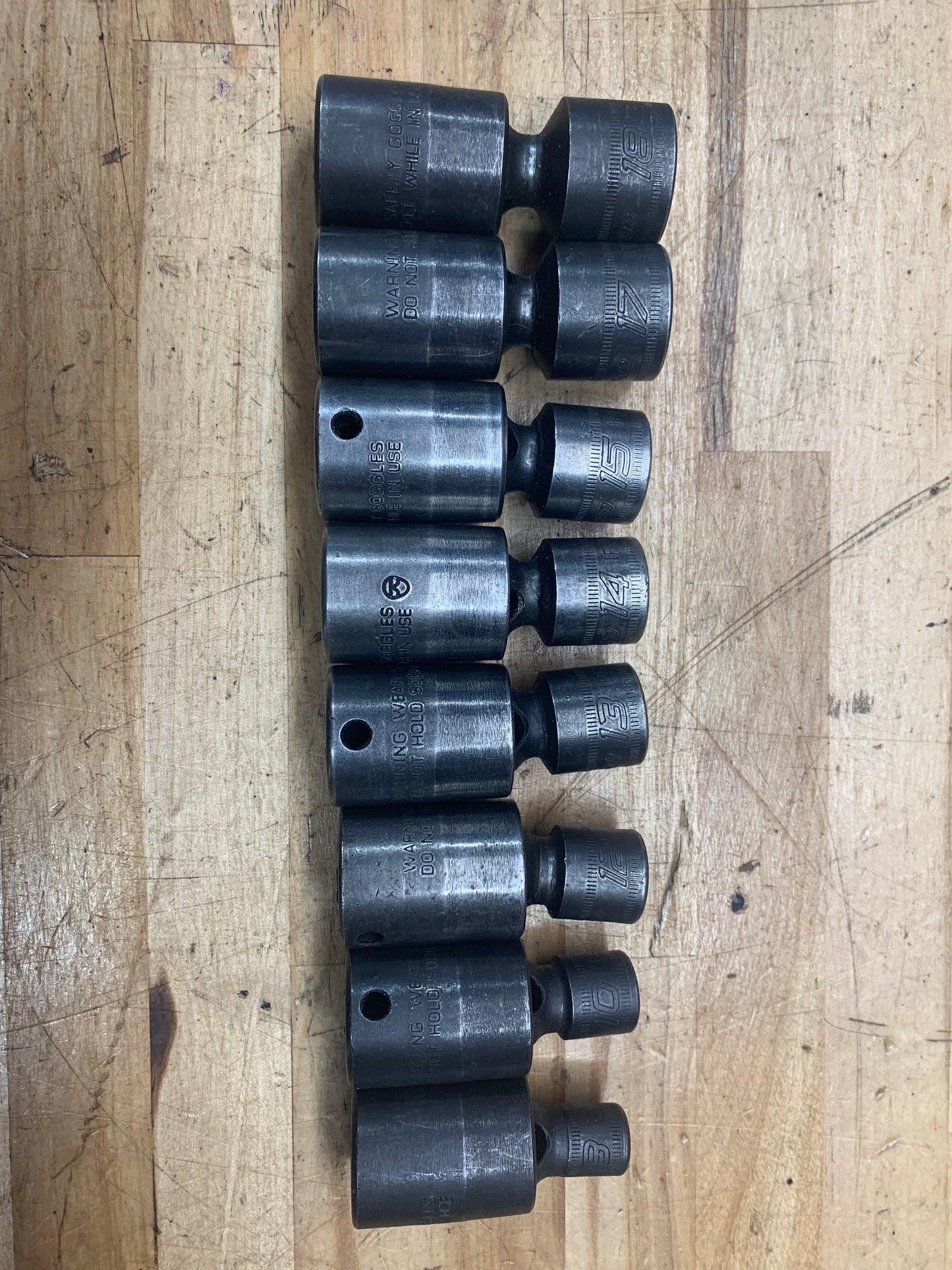 Snap On Metric 3/8” Impact Swivel Universal Socket Set 8pc