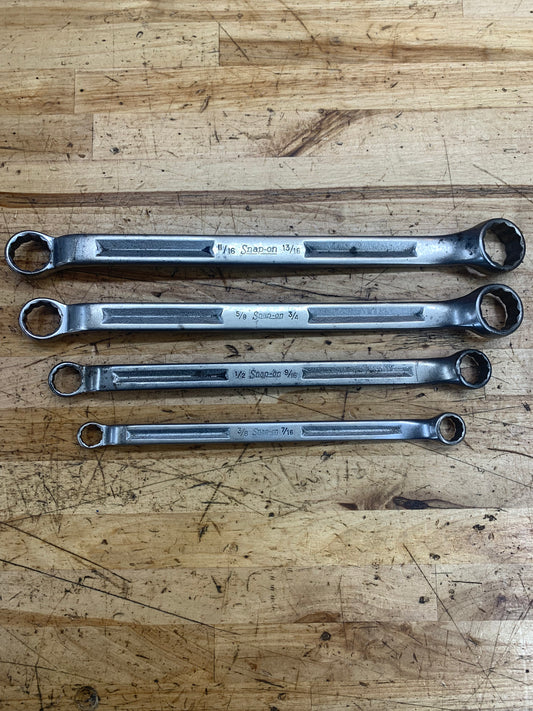 Snap On SAE Offset Box Wrench Set Vintage 4pc USA